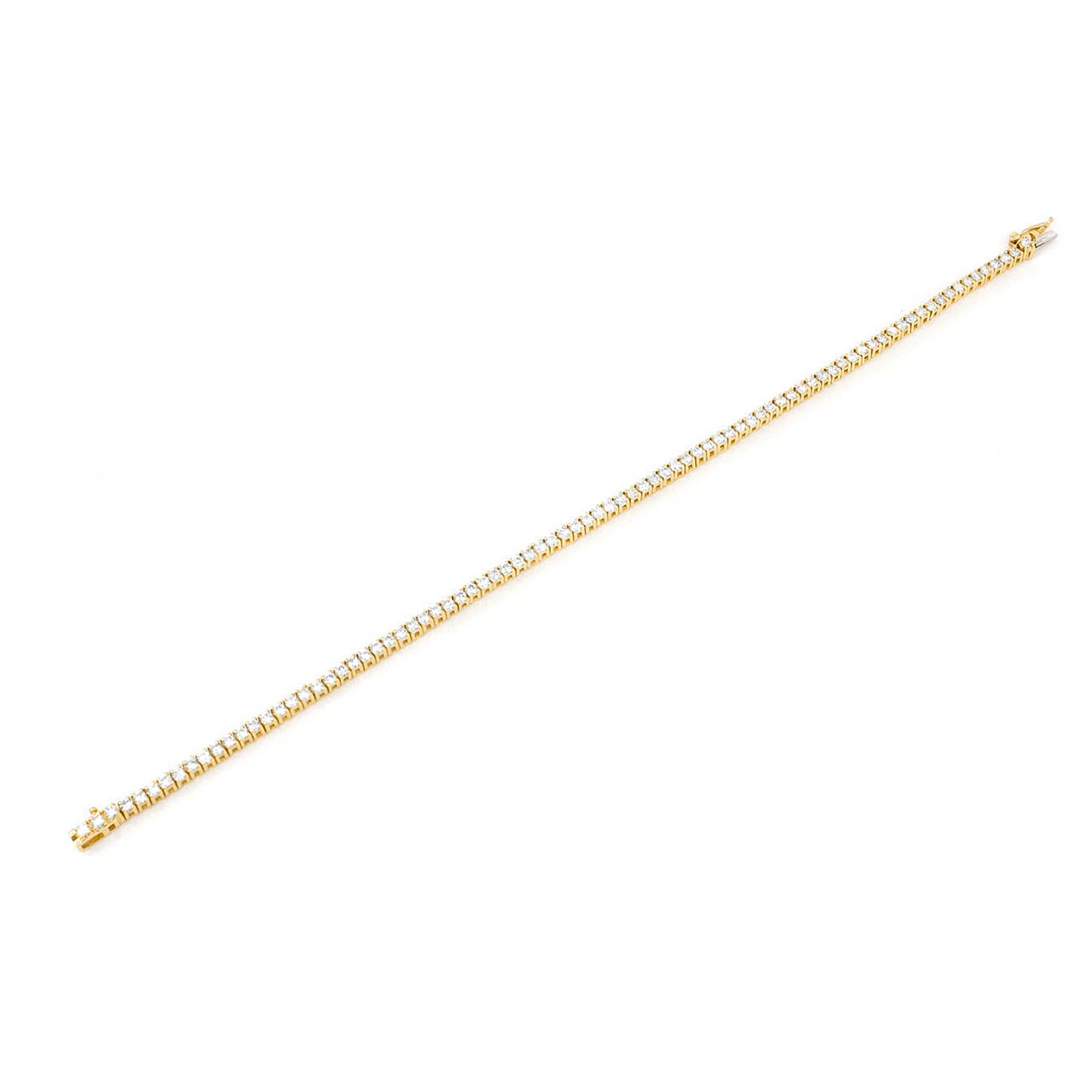 Prong Diamond Tennis Bracelet in 14K yellow gold, 2pt / 2.00ctw, full-length view