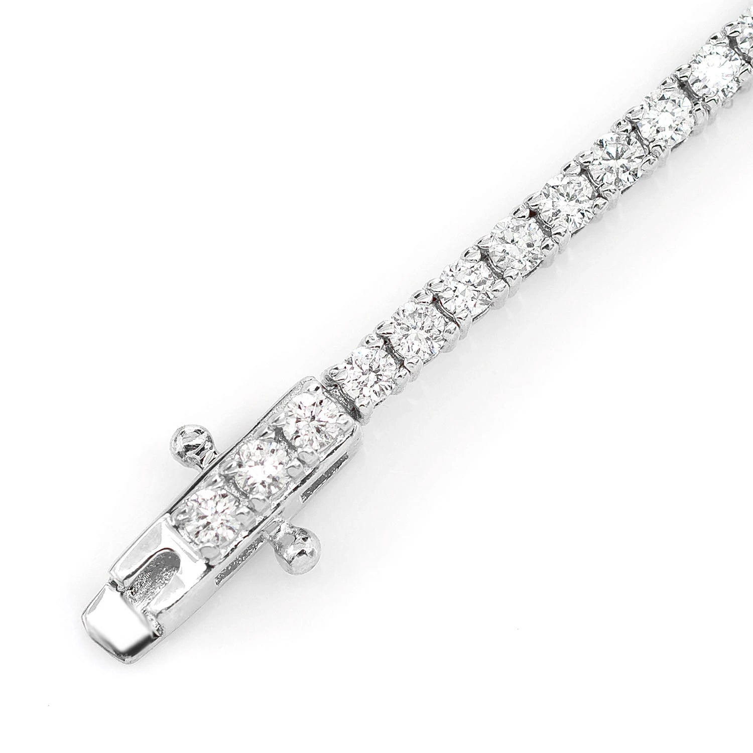 Prong Diamond Tennis Bracelet in 14K white gold, 2pt / 1.50ctw, detail view