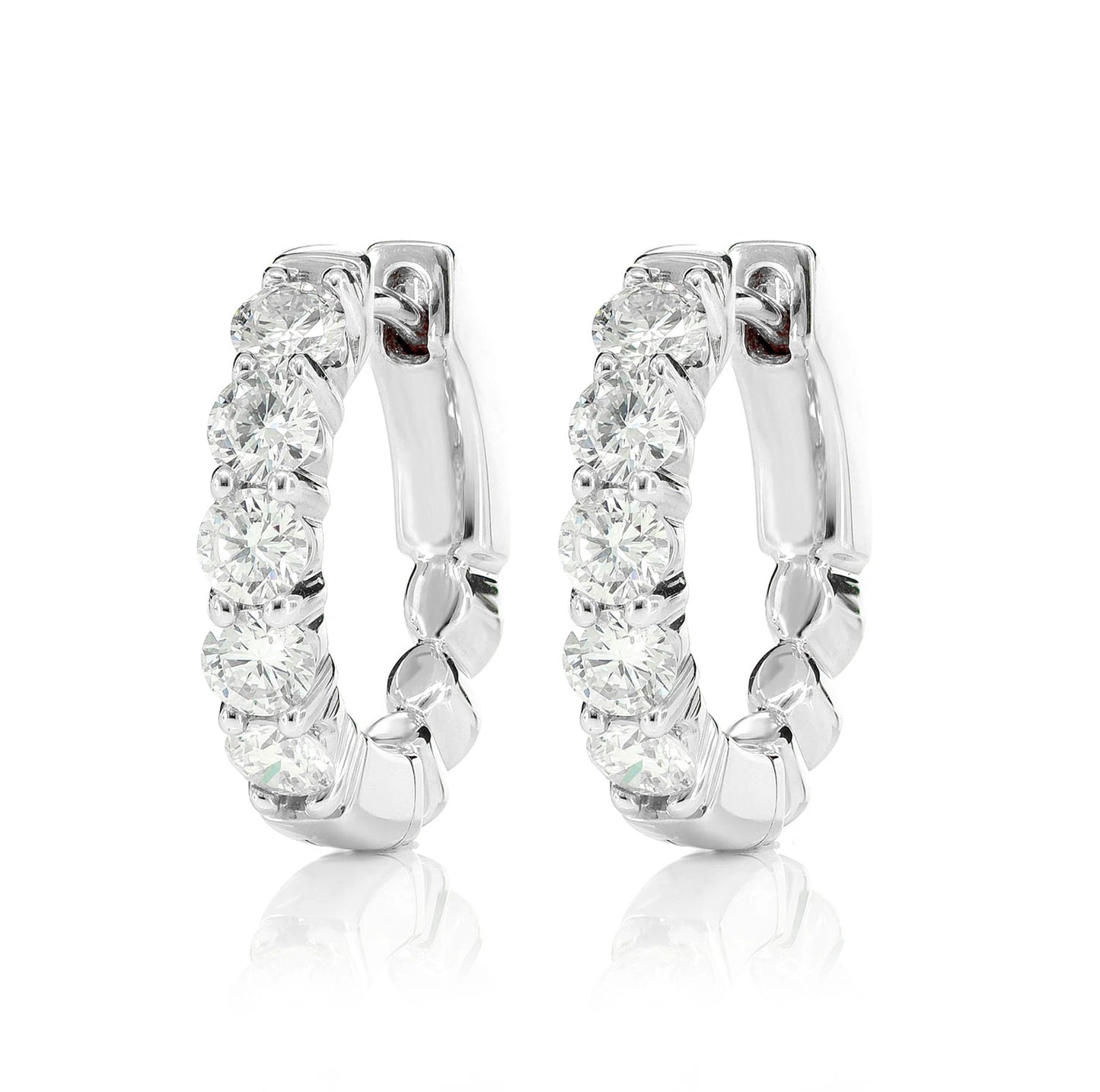 10pt Diamond Hoop Earrings 1.00ctw