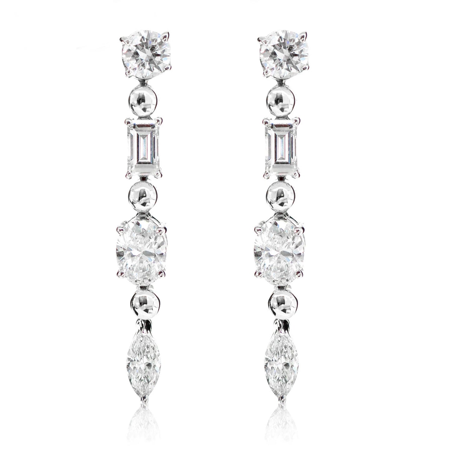 Eclectic Cuts Diamond Dangling Earrings