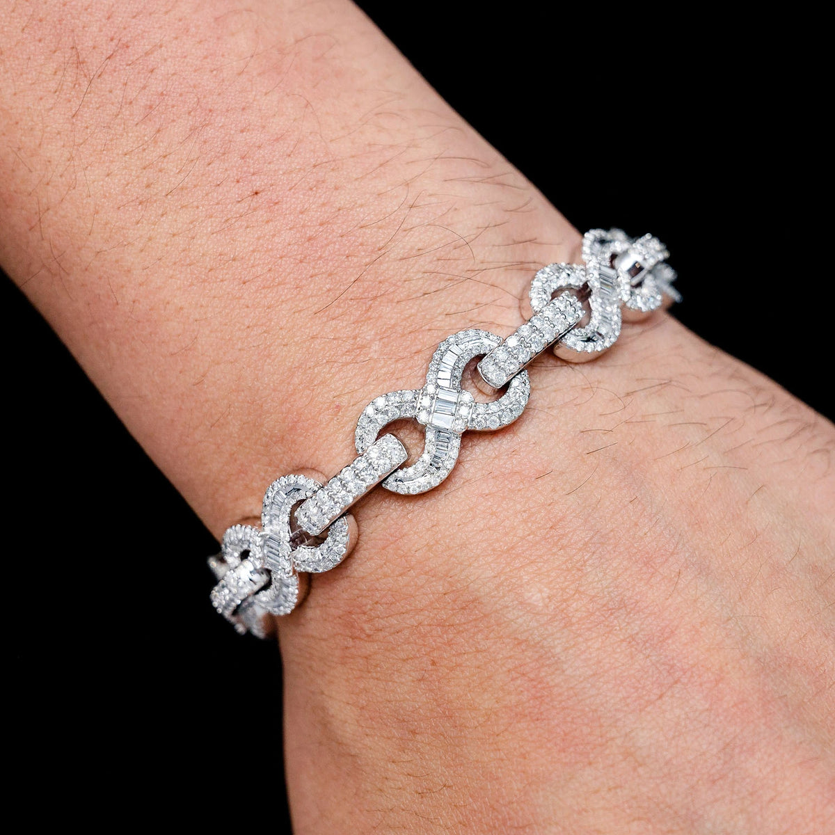 Infinity Baguette Diamond Link Bracelet