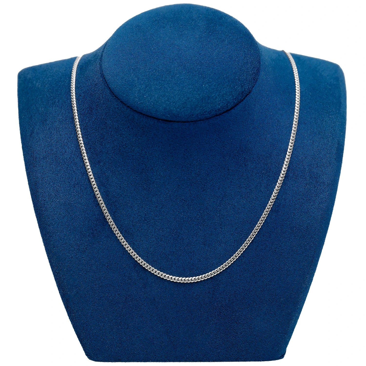 Miami Cuban Gold Chain in 14K white gold, 2.75mm width, alternate view