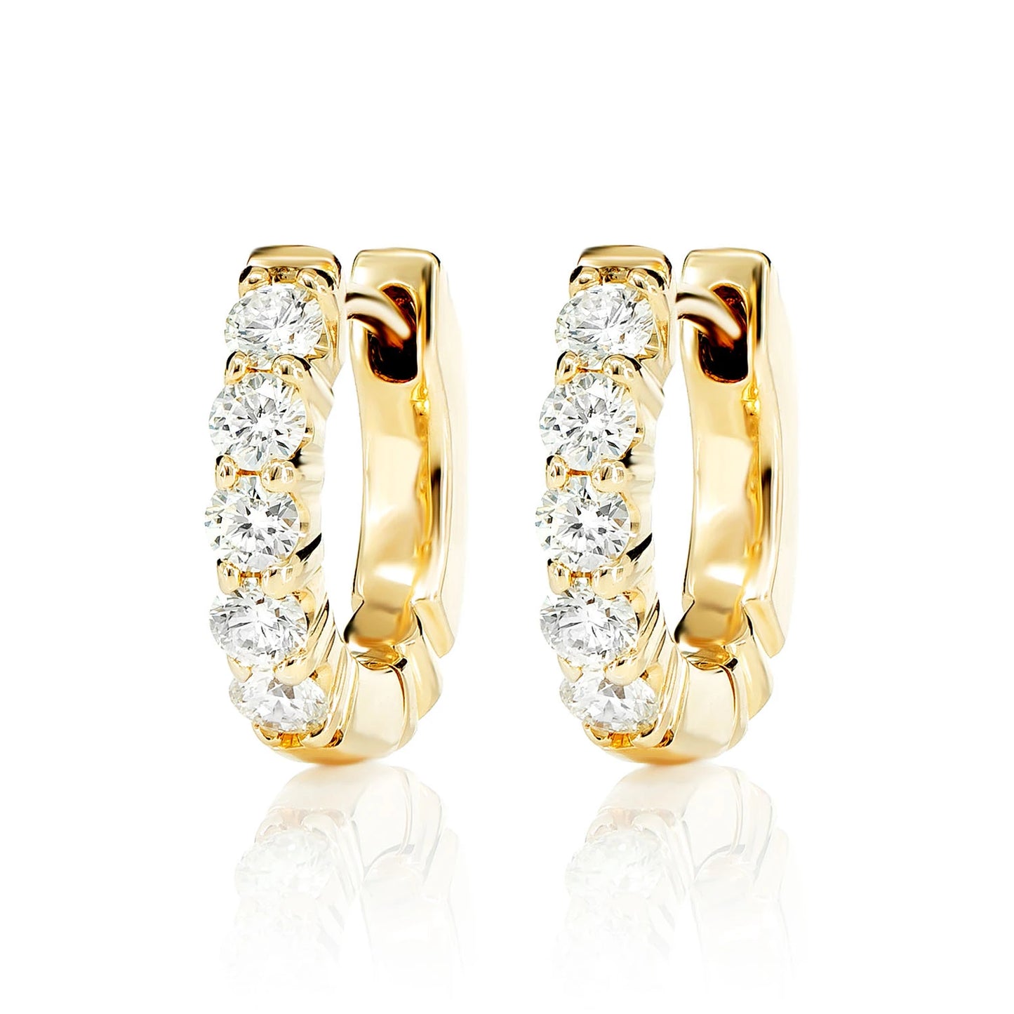 5pt Diamond Hoop Earrings