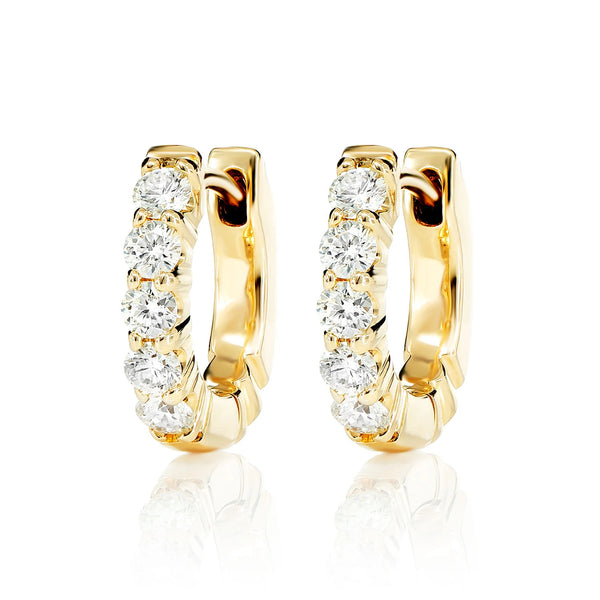 5pt Diamond Hoop Earrings