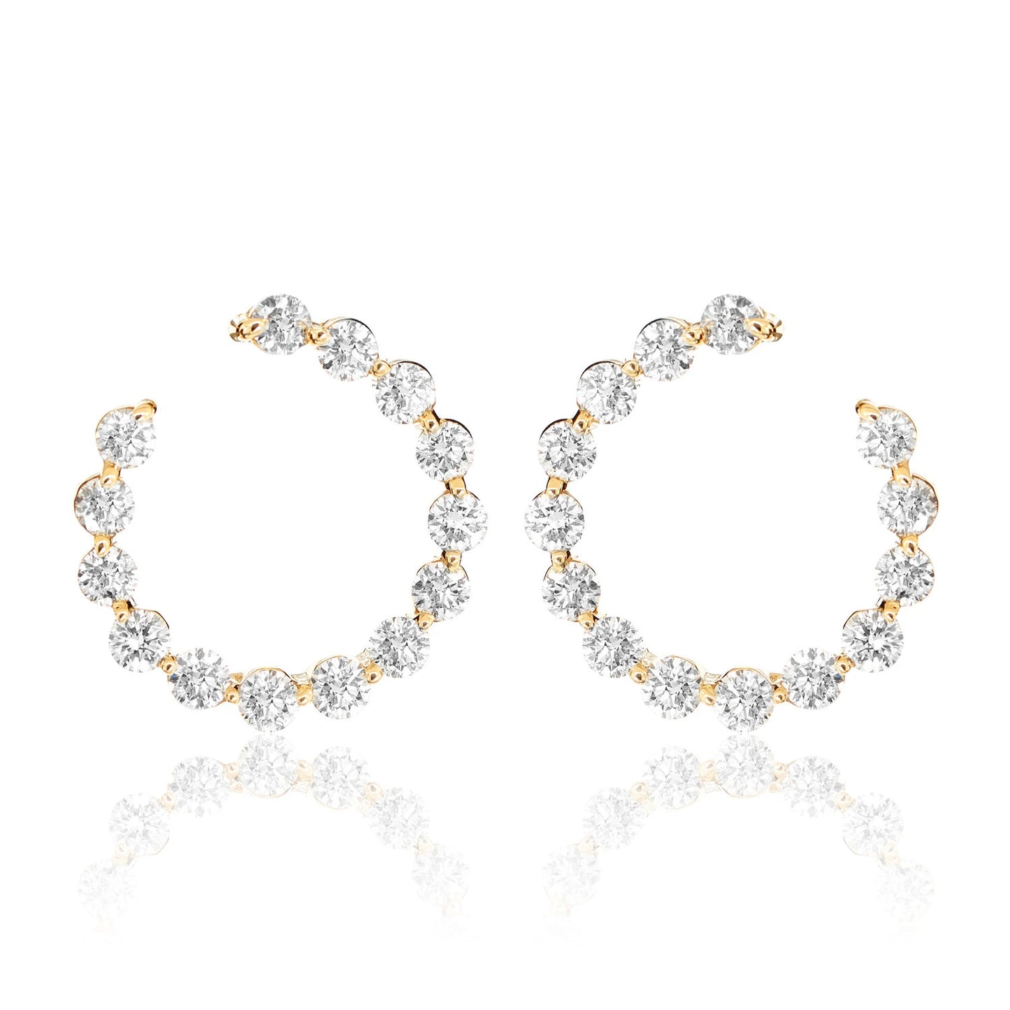 Diamond Circle Stud Earrings