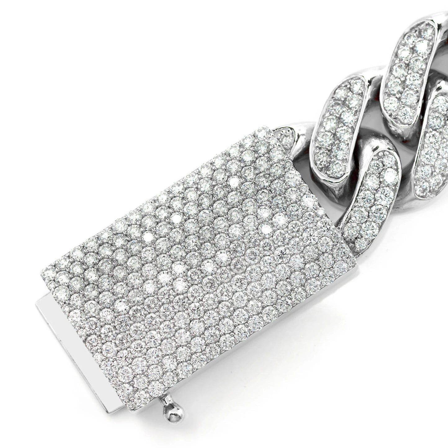 Two Row Diamond Miami Cuban Link Bracelet