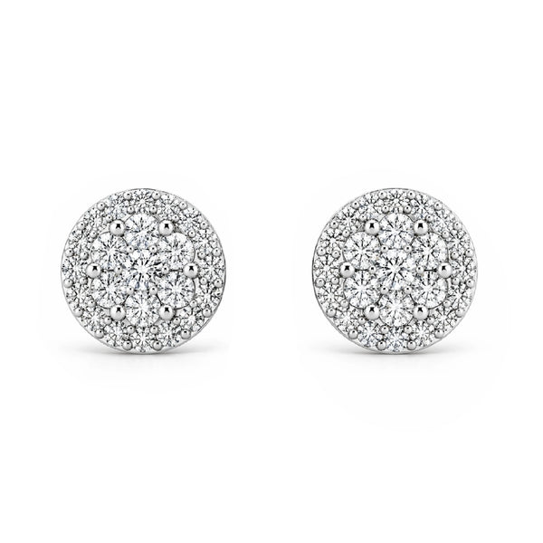 Halo Flower Diamond Studs