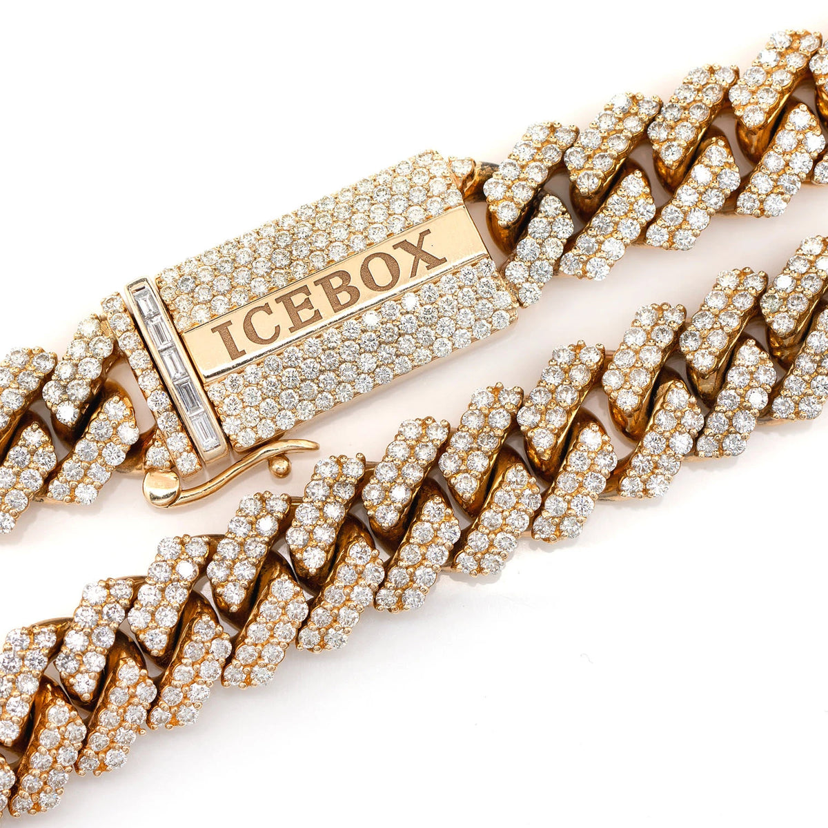 15mm Raised Prong Diamond Cuban Link Necklace