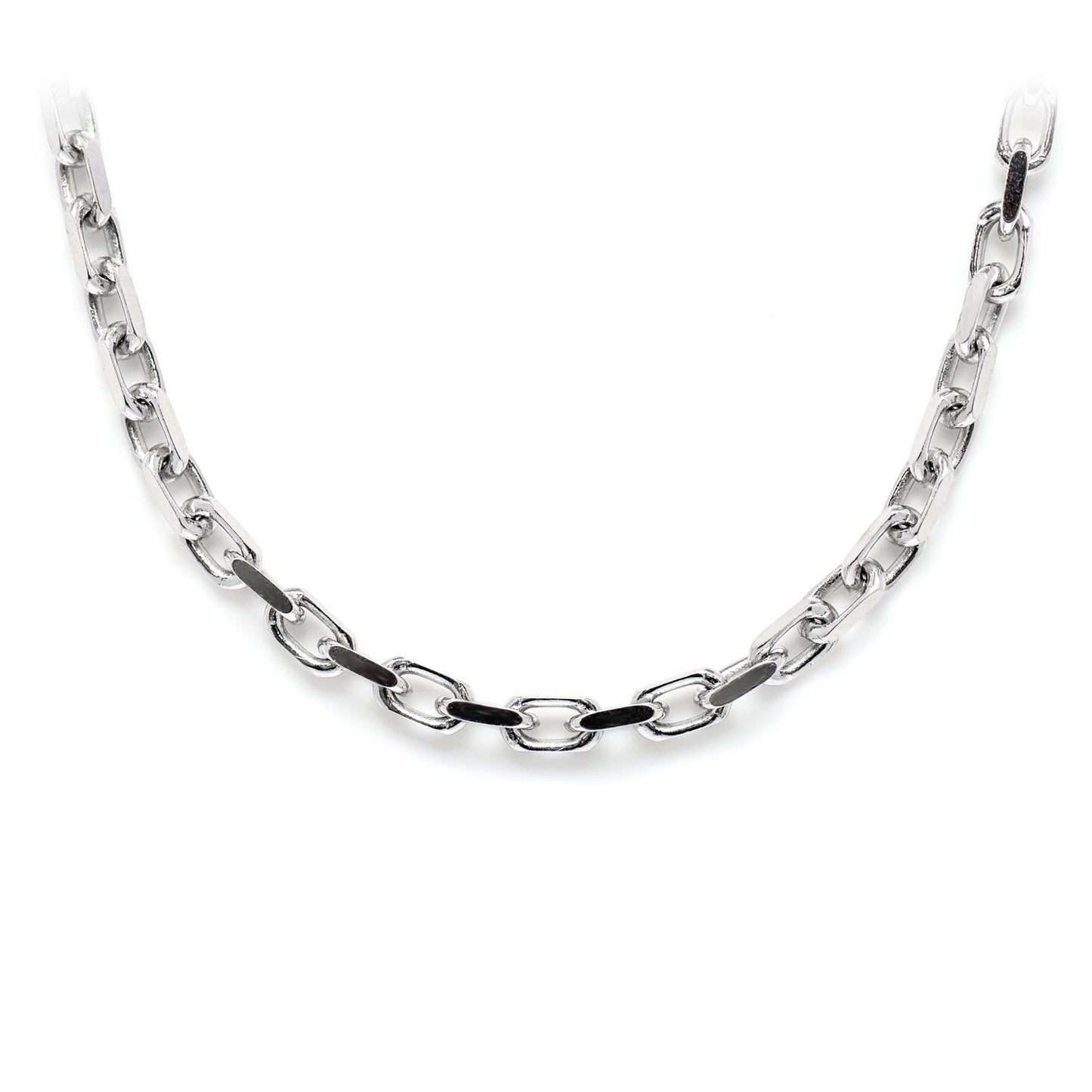 Sterling Silver Boxed Rolo Chain in 925 sterling silver, 3mm width, front view