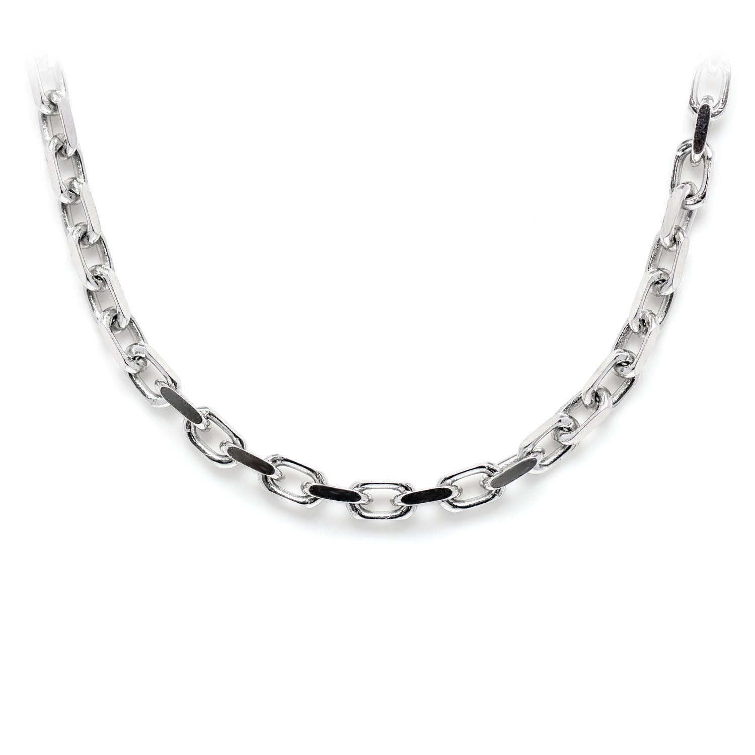 Sterling Silver Boxed Rolo Chain in 925 sterling silver, 3mm width, front view