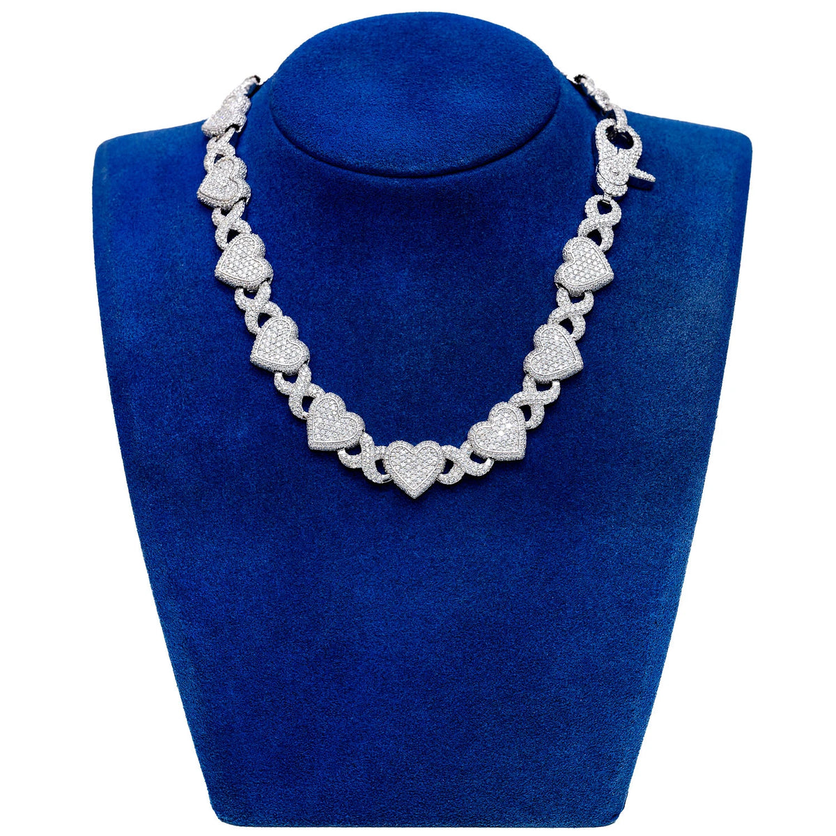 Heart Infinity Link Diamond Necklace