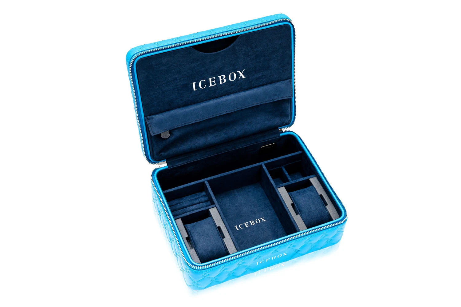 Icebox Voyager Case in blue gold, detail view 2