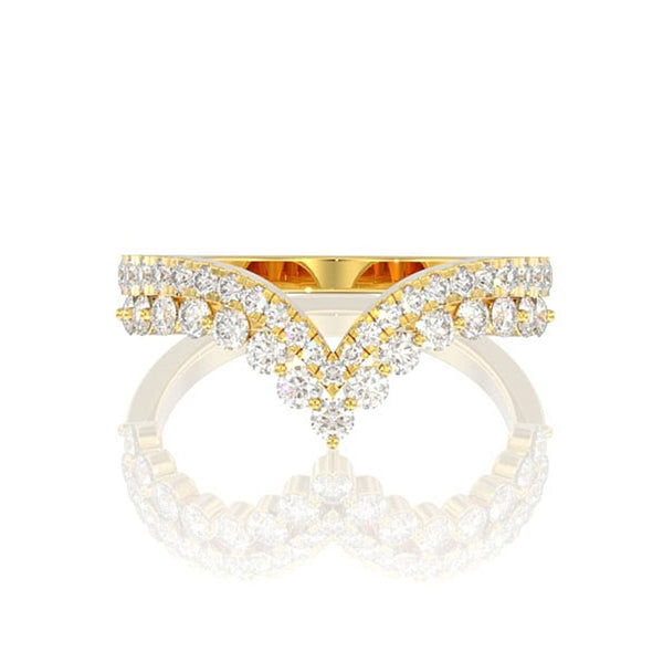 Two Row Tiara Crown Ring