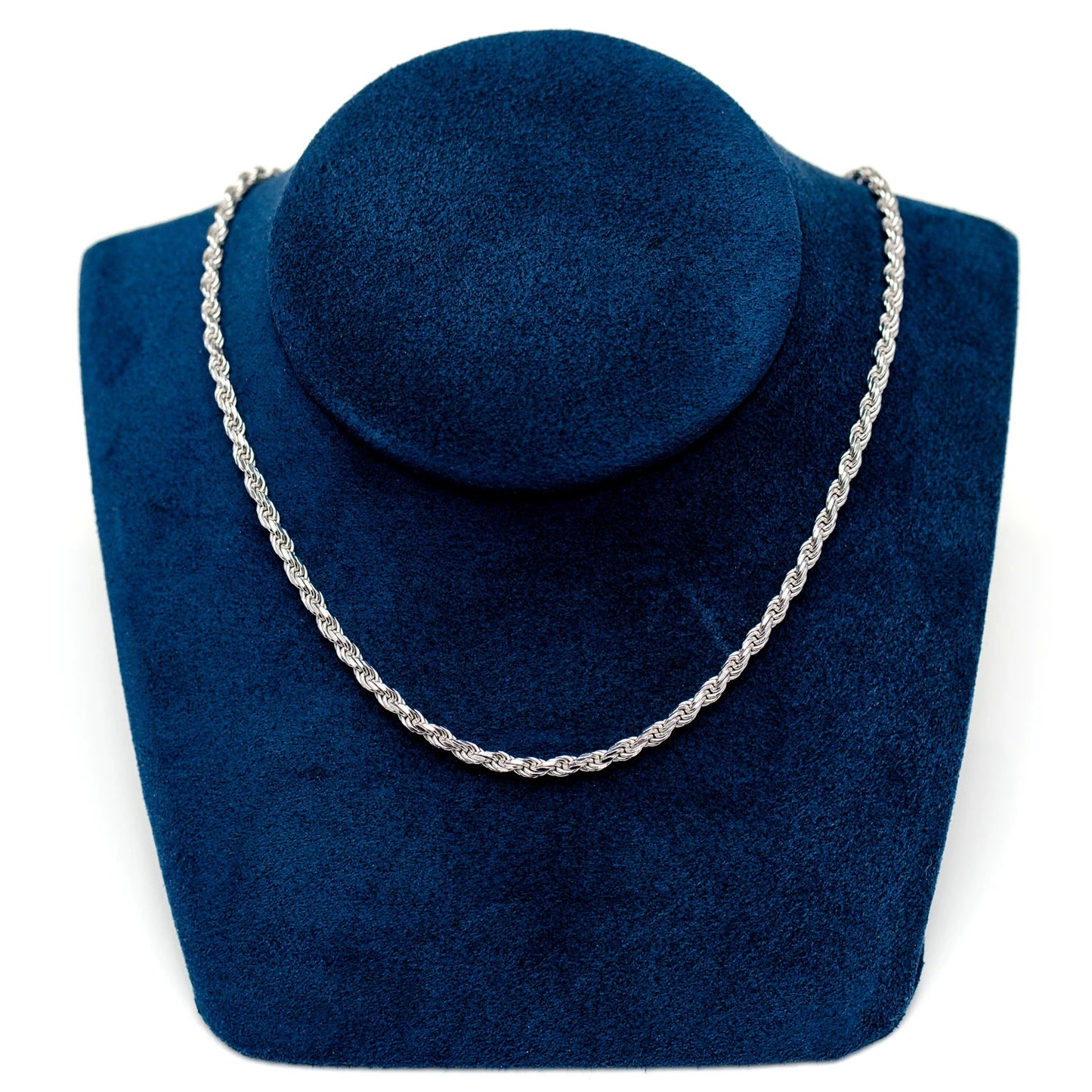 Sterling Silver Rope Chain in 925 sterling silver, 2.75mm width, alternate view