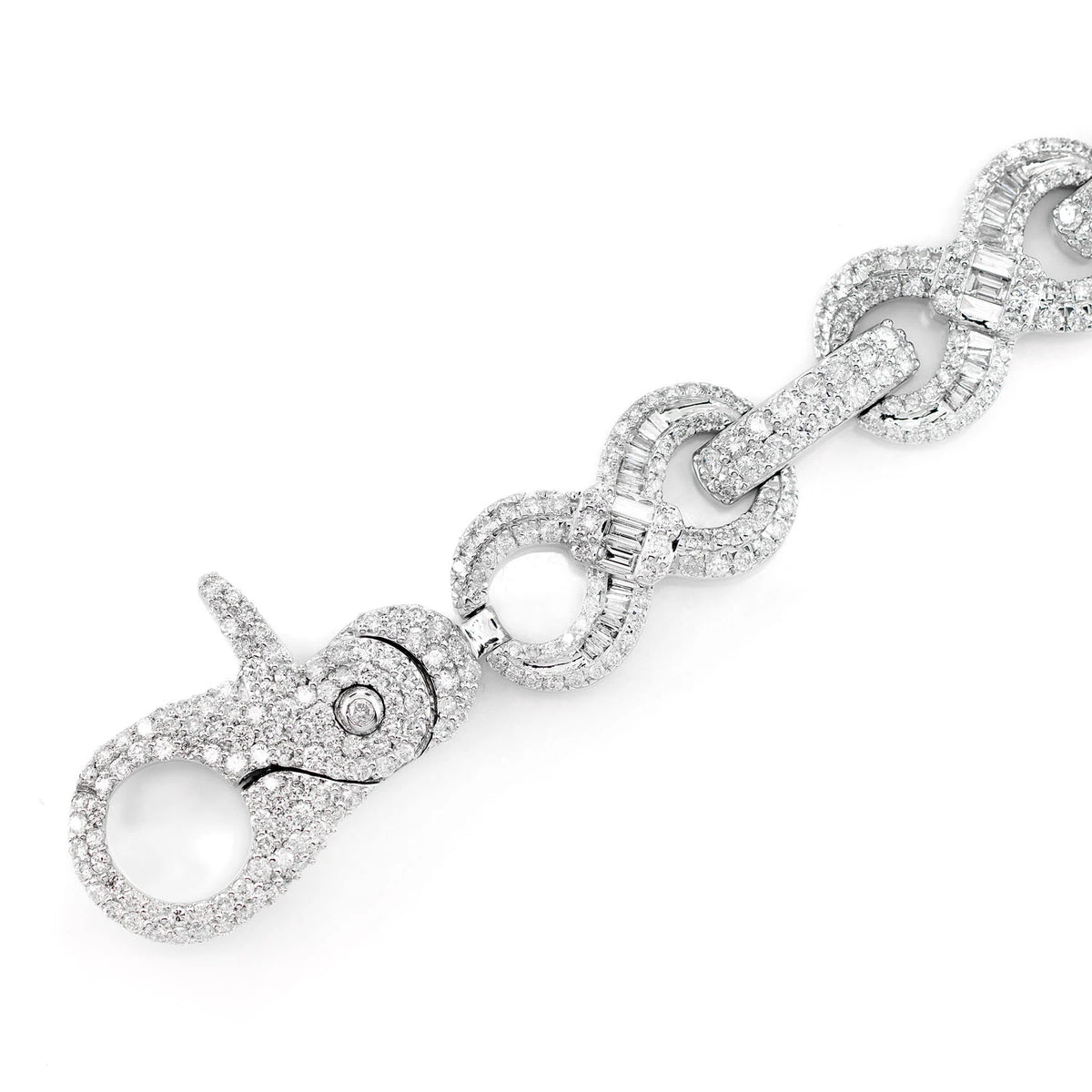 Infinity Baguette Diamond Link Bracelet