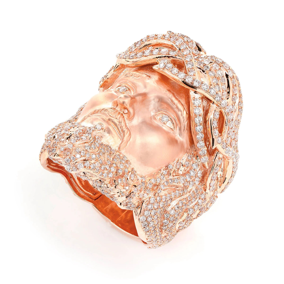 Jesus Signet Crown of Thorns Diamond Ring