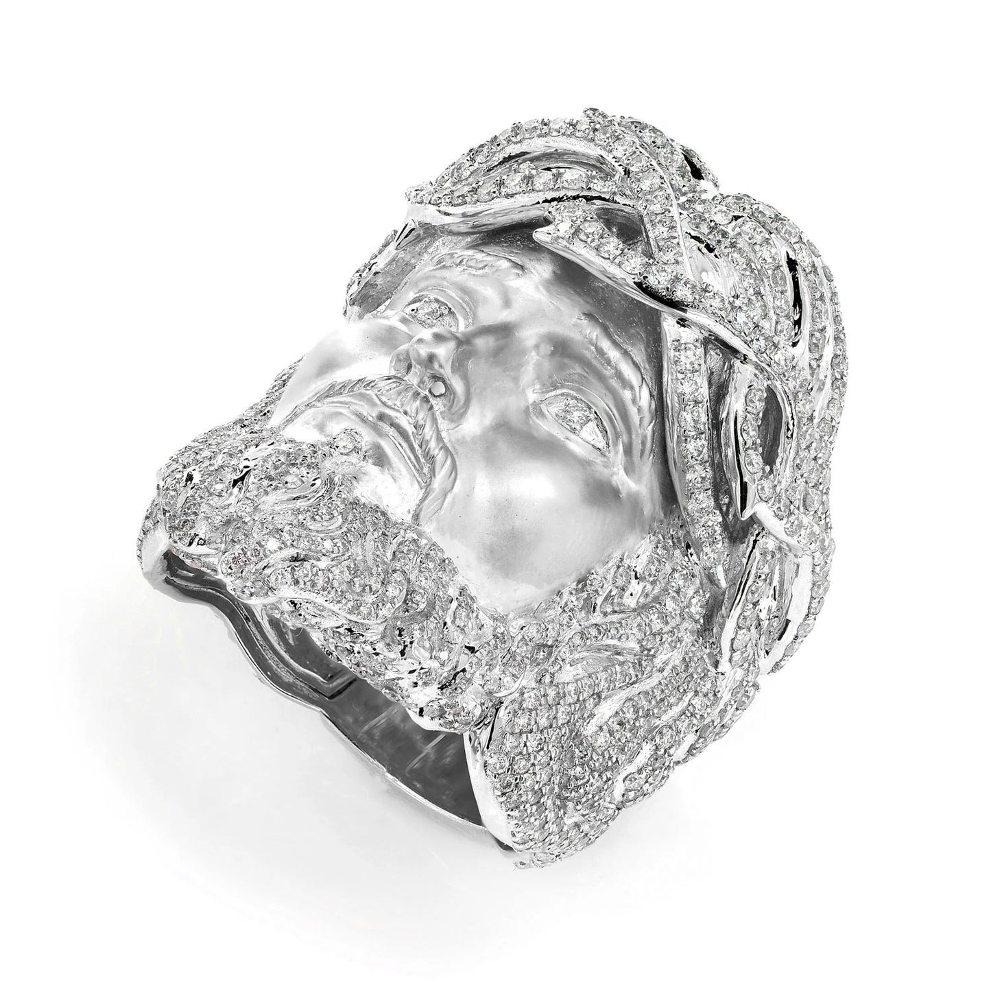 Jesus Signet Crown of Thorns Diamond Ring