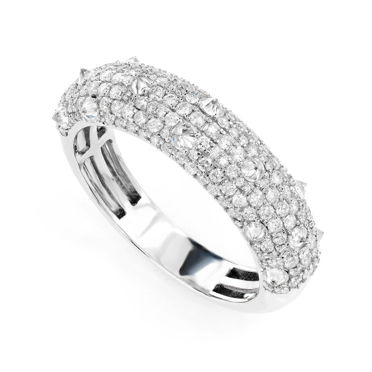 Diamond Spike Thin Band Ring