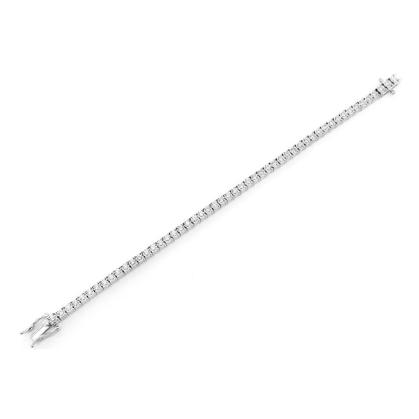 Miracle Diamond Tennis Bracelet in 14K white gold, 6pt / 2.75ctw, alternate view