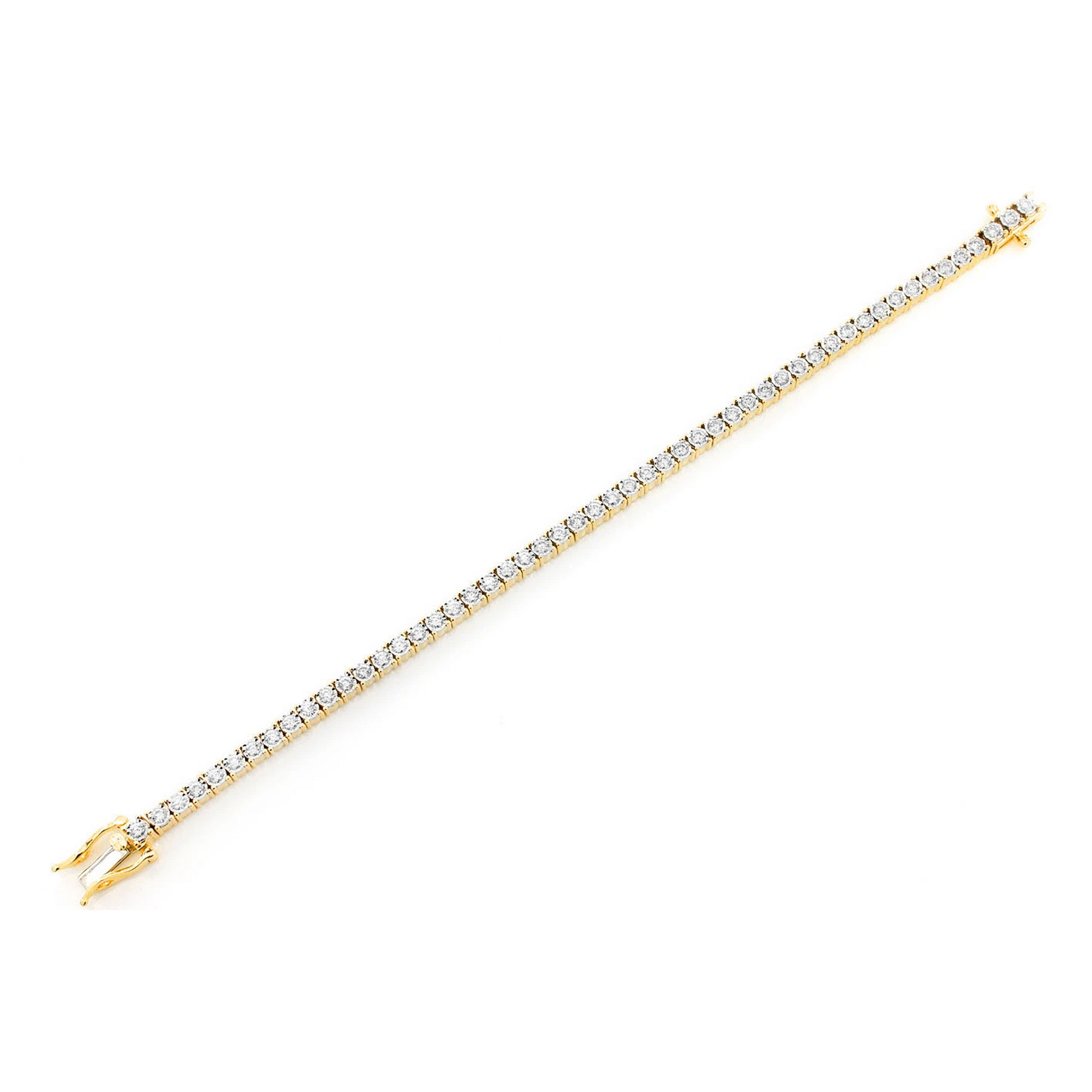 Miracle Diamond Tennis Bracelet in 14K yellow gold, 6pt / 2.75ctw, alternate view