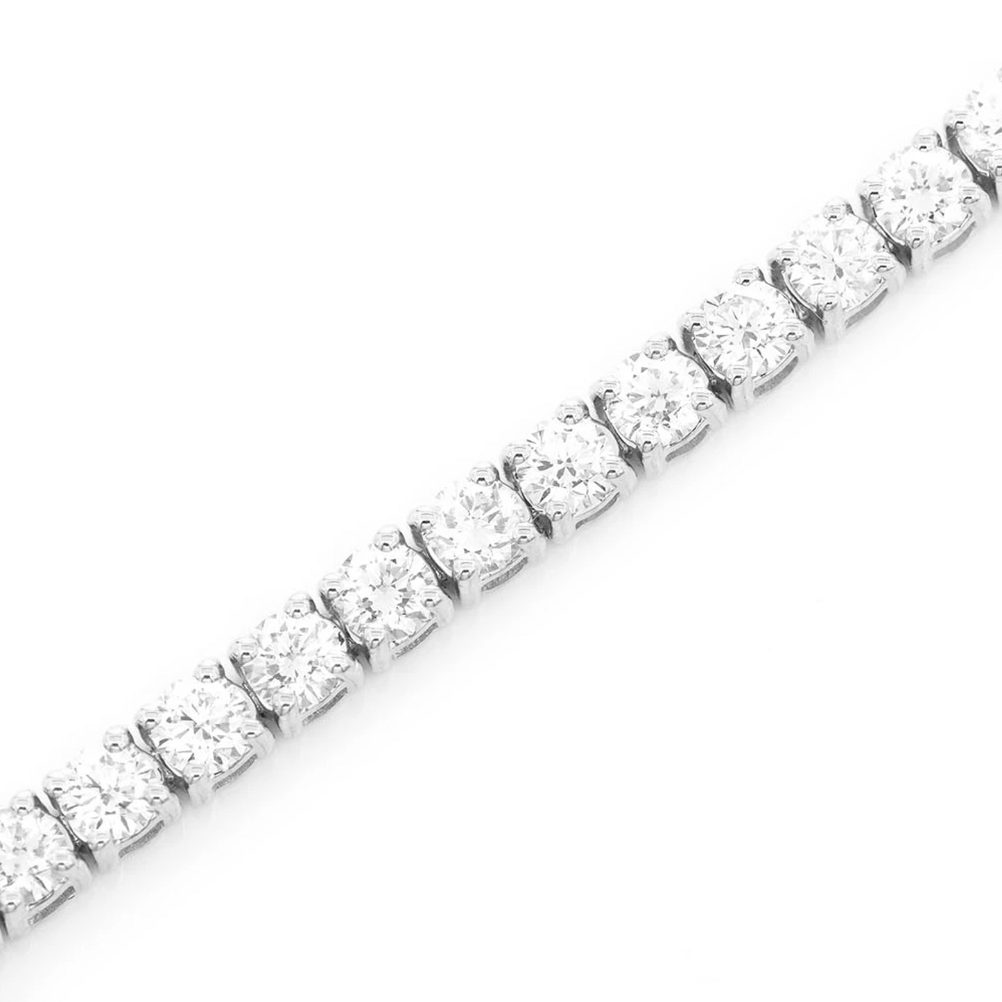 Prong Diamond Tennis Bracelet in 14K white gold, 7pt / 5.00ctw, detail view