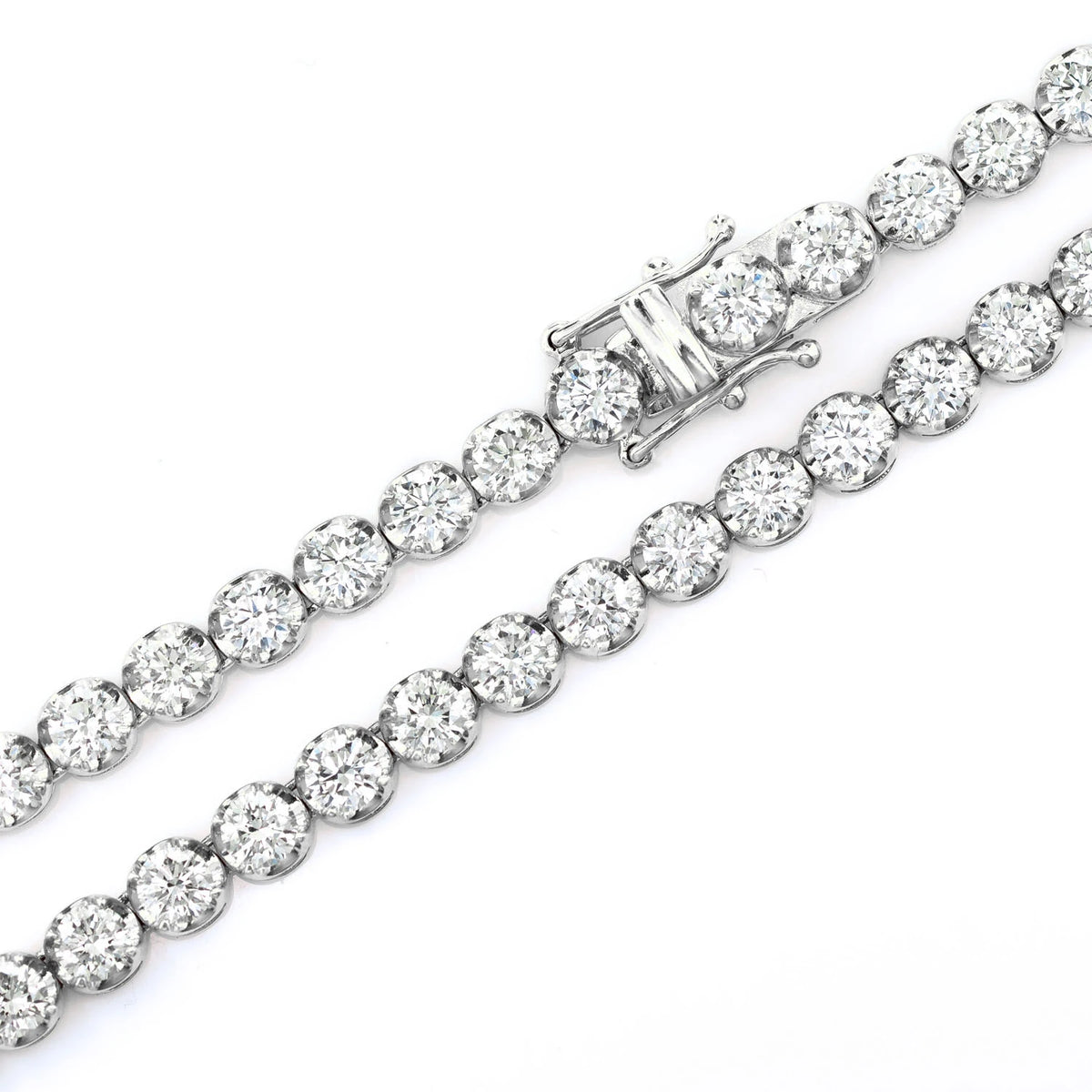 Crown Diamond Tennis Necklace