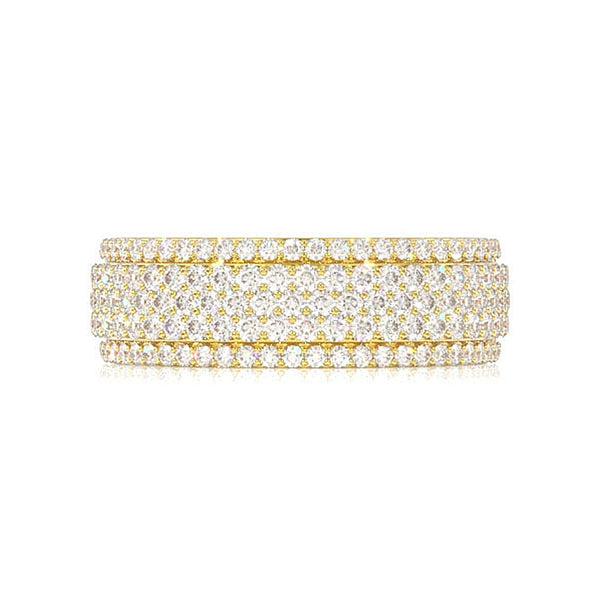 Multi Row Pavé Diamond Band