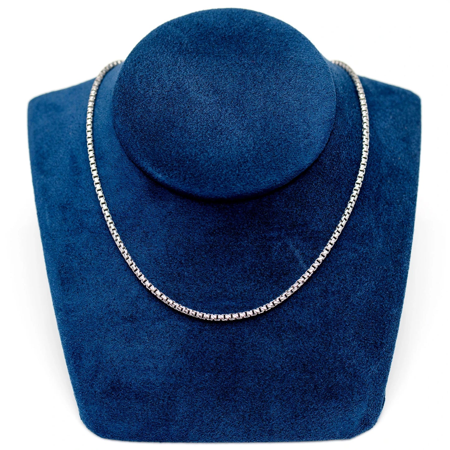 Sterling Silver Diamond-Cut Box Chain in 925 sterling silver, 2mm width, alternate view