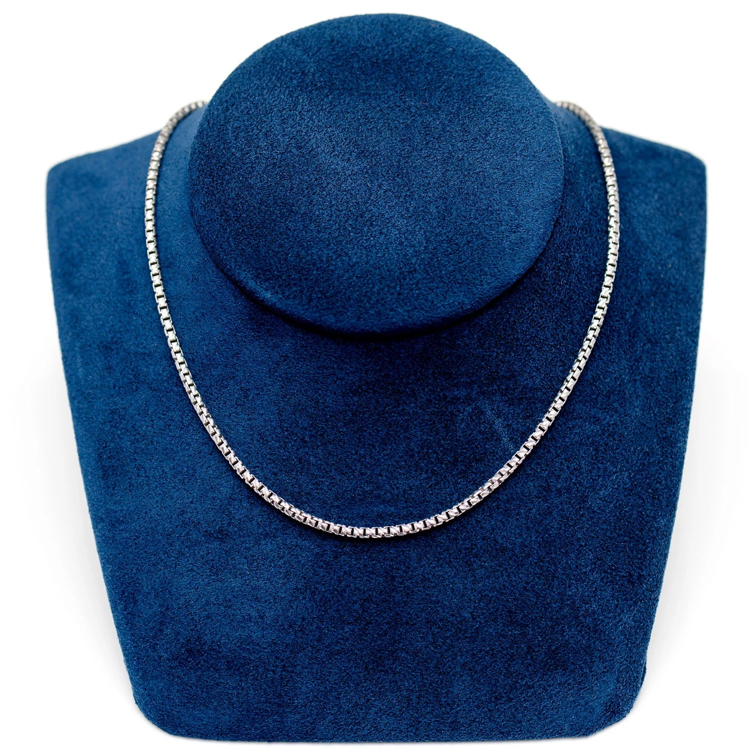 Sterling Silver Diamond-Cut Box Chain in 925 sterling silver, 2mm width, alternate view