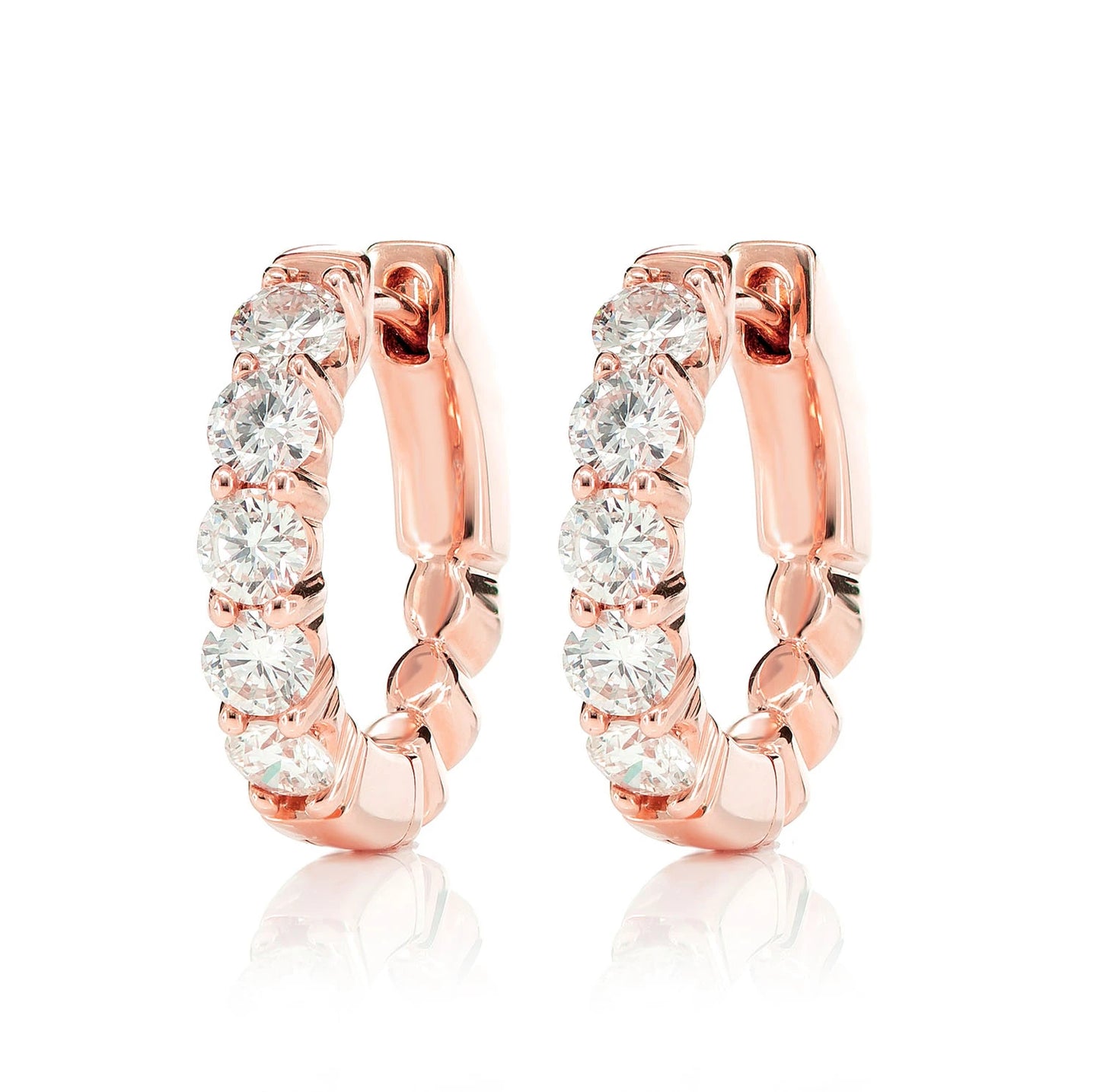 10pt Diamond Hoop Earrings 1.00ctw