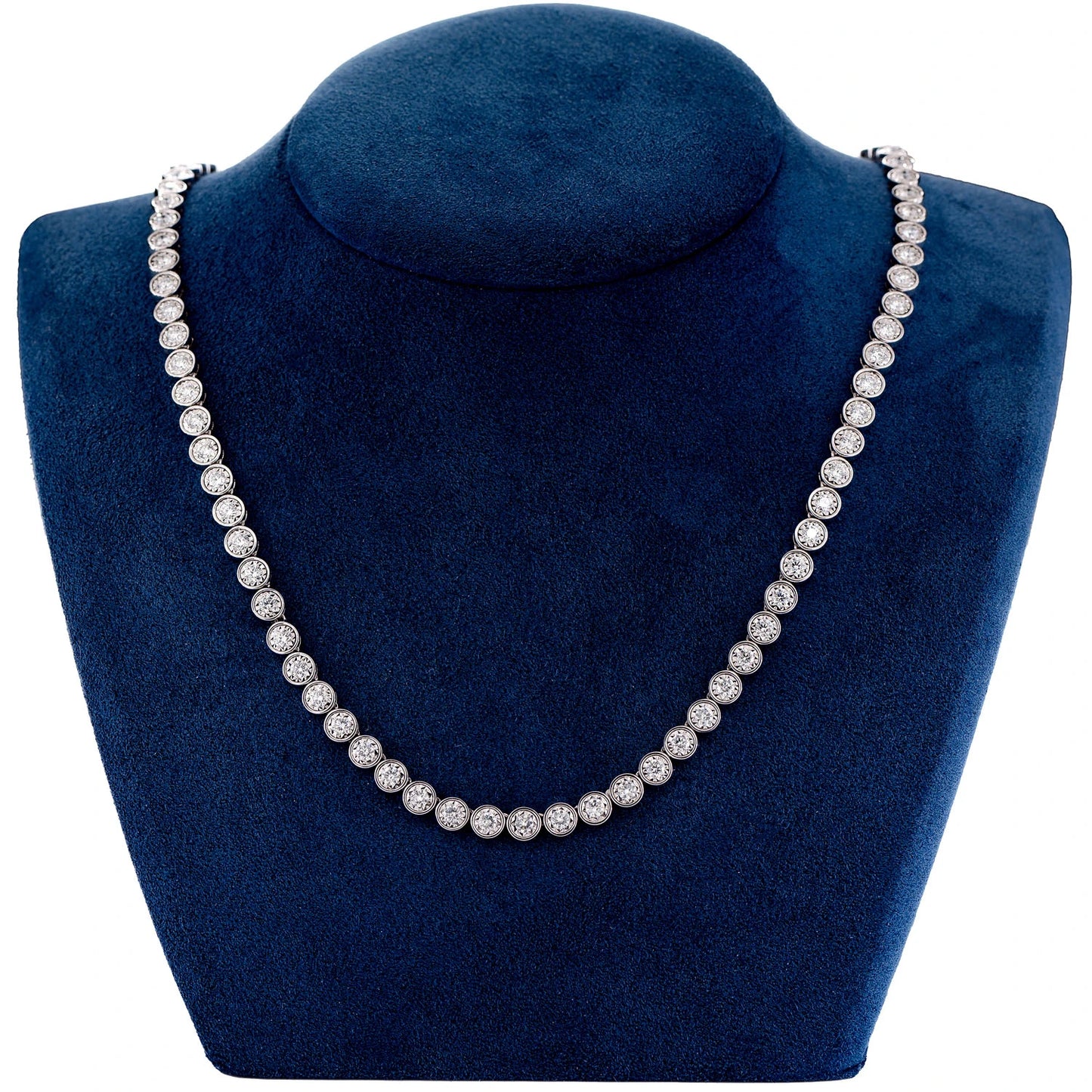 Bezel Miracle Set Diamond Tennis Necklace