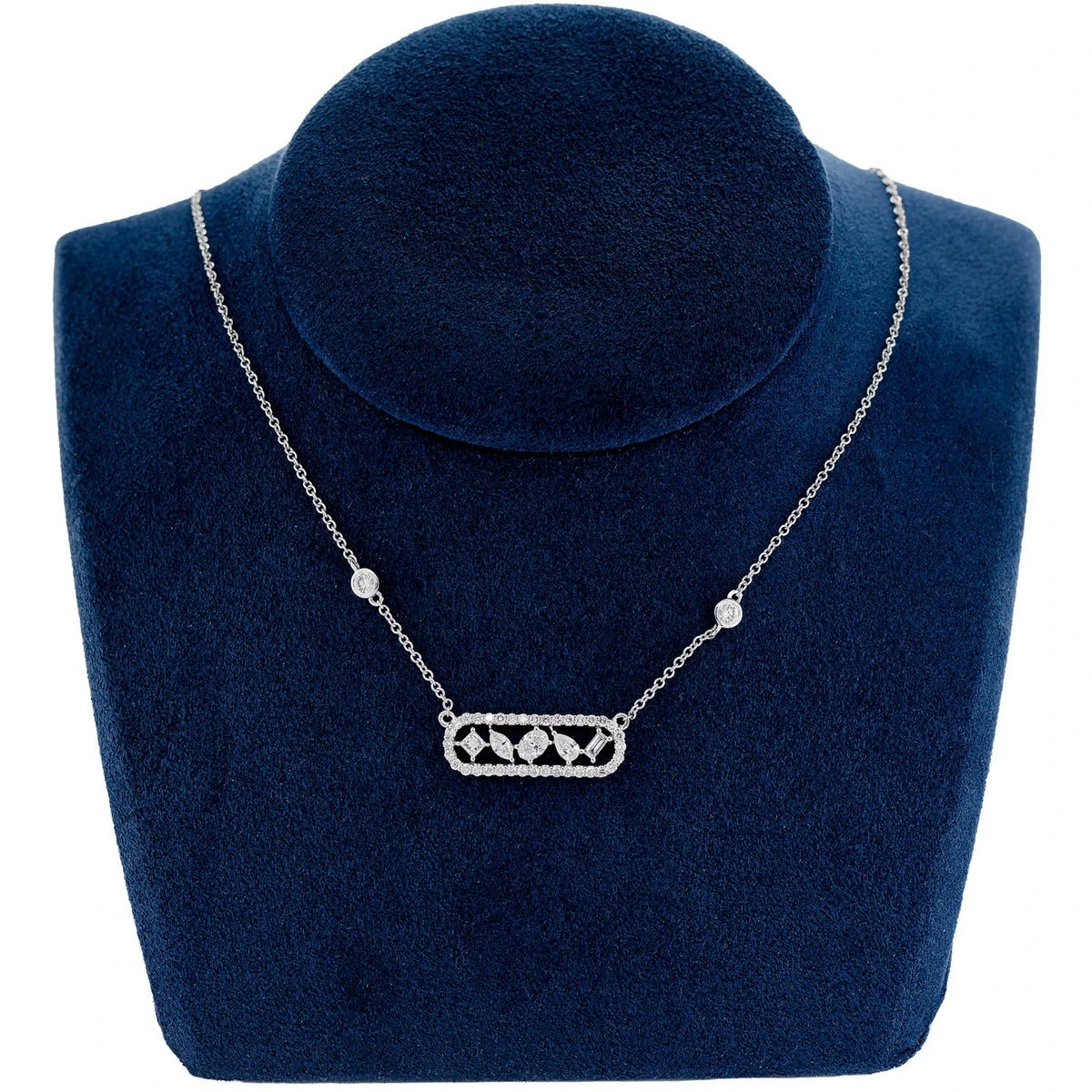 Multi-Cut Diamond Station Necklace | 14K Gold | Icebox – Icebox Multi-Cut Diamond Station Necklace | 14K Gold | Icebox – Icebox
