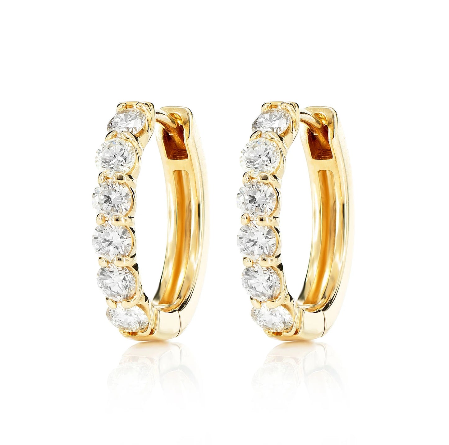 10pt Diamond Hoop Earrings