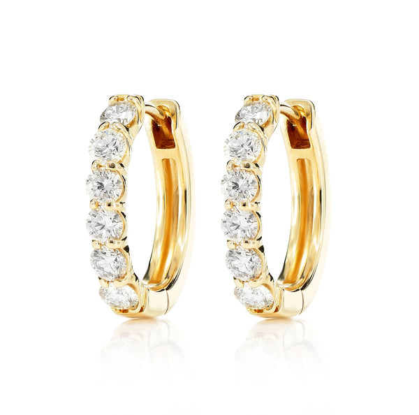 10pt Diamond Hoop Earrings