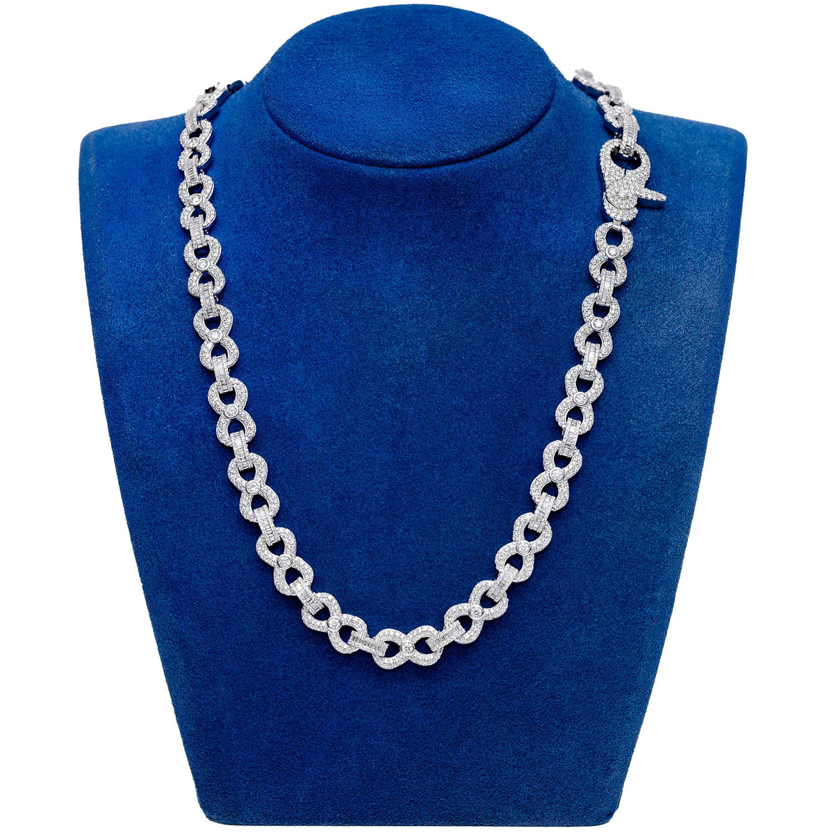Bezel Infinity Diamond Link Necklace