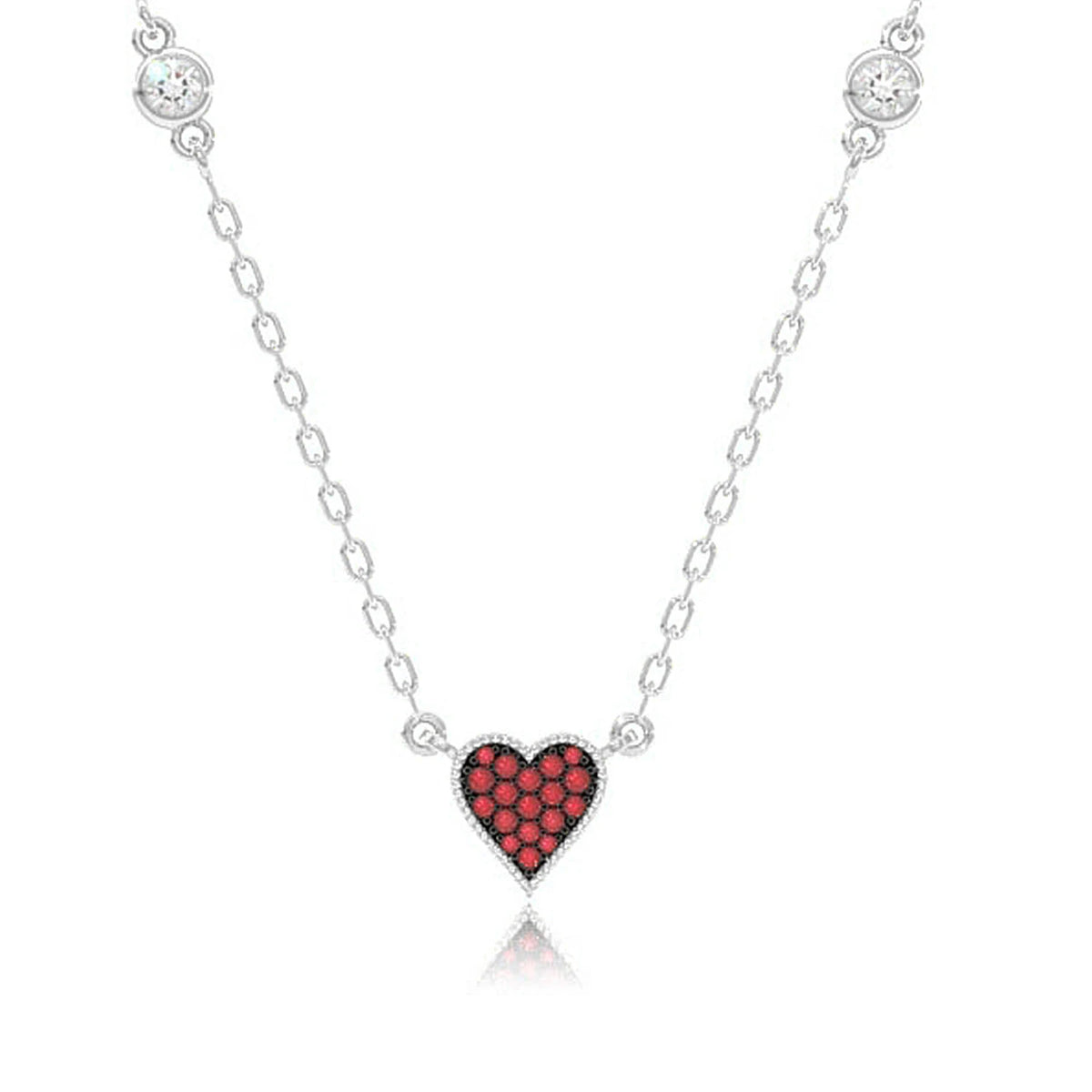 Heart Playing Card Symbol Diamond Necklace