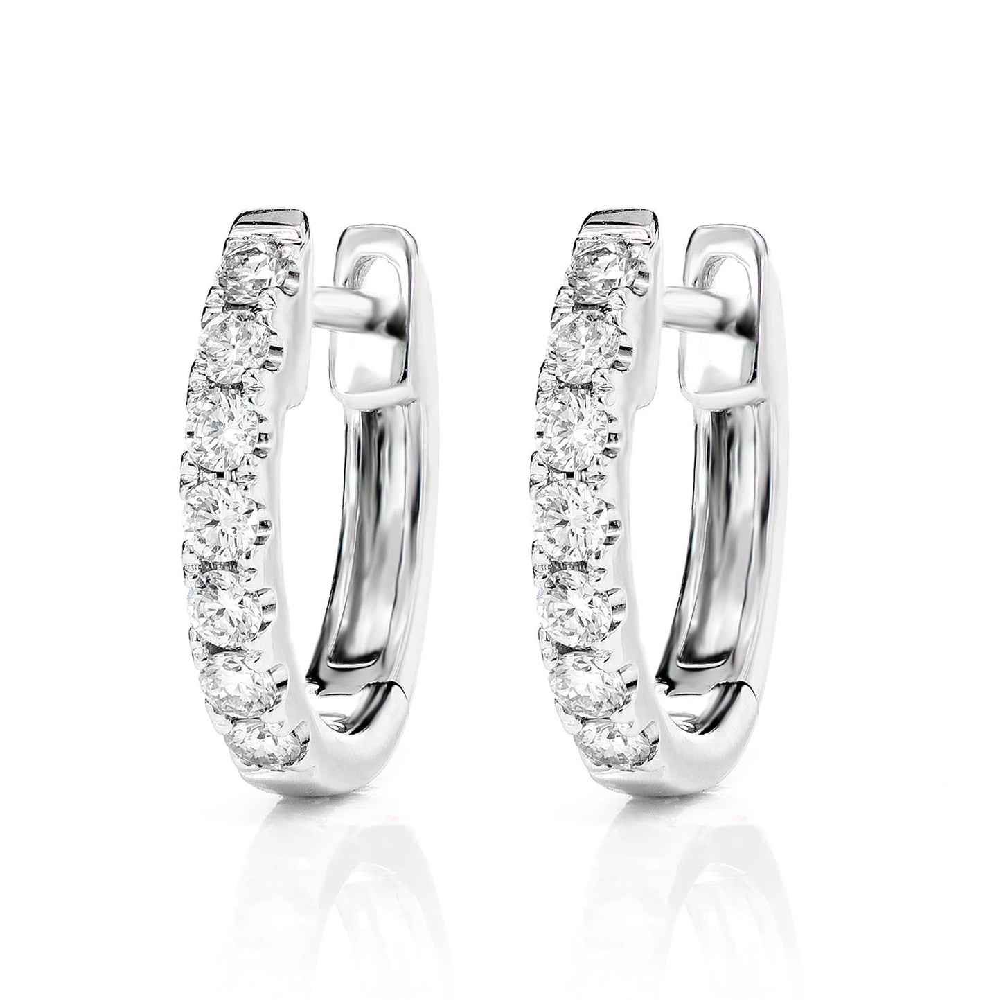 2pt Diamond Hoop Earrings