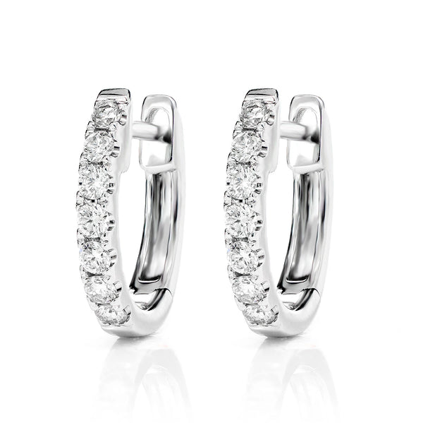 2pt Diamond Hoop Earrings