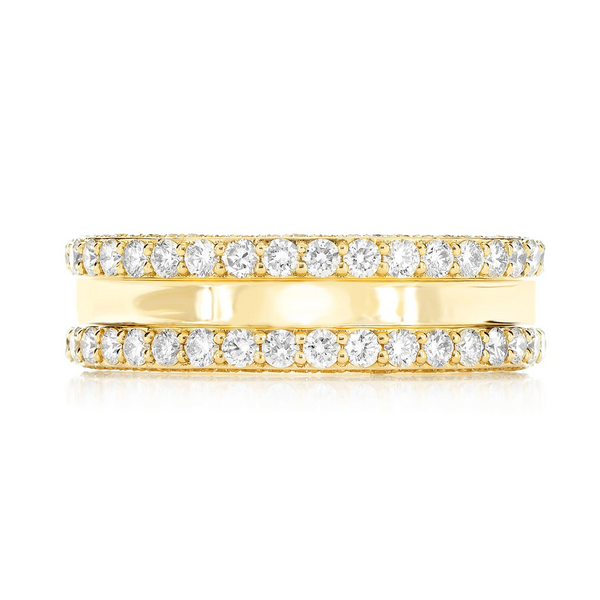 Diamond Borders Eternity Wedding Band Ring