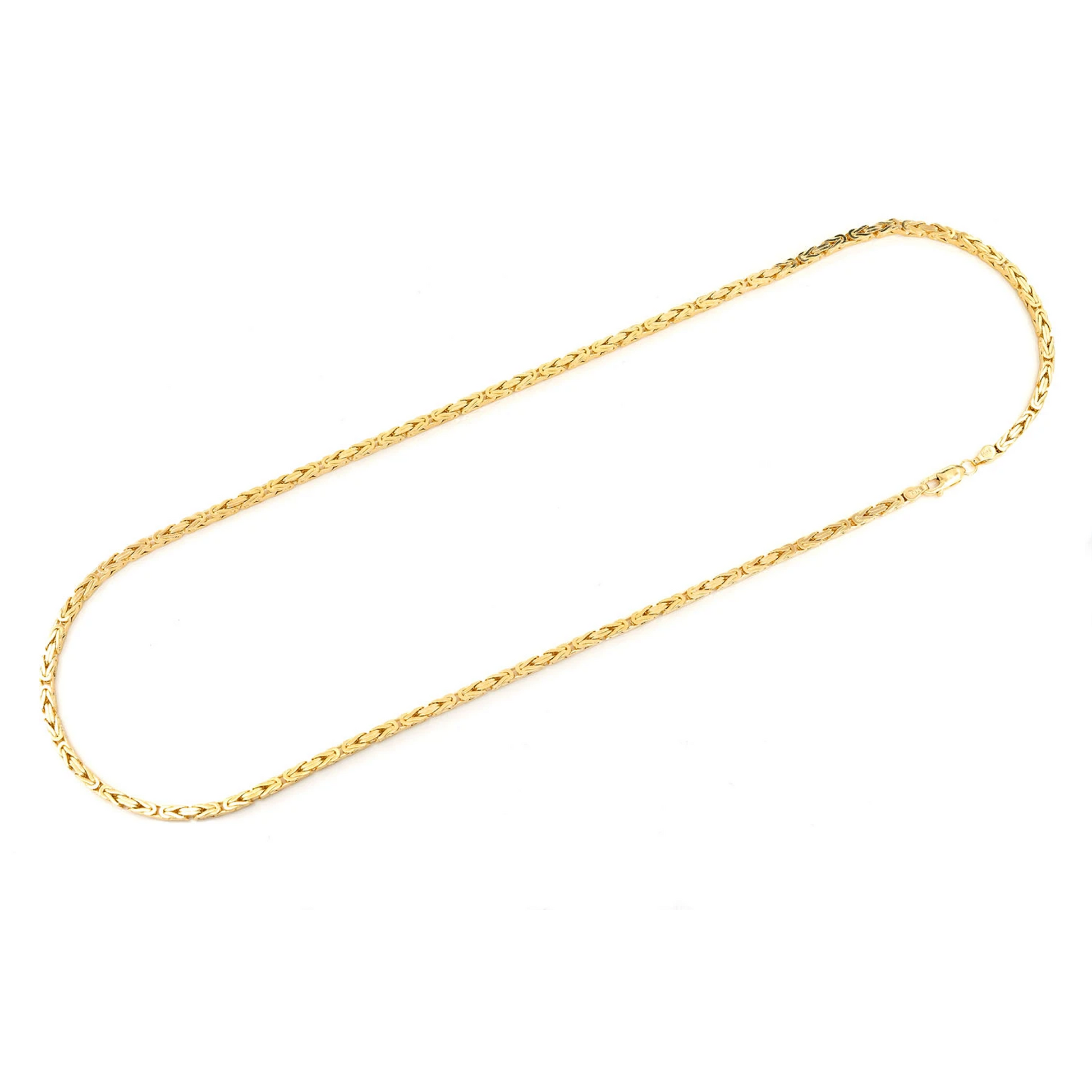 Byzantine Gold Chain in 14K yellow gold, angled view