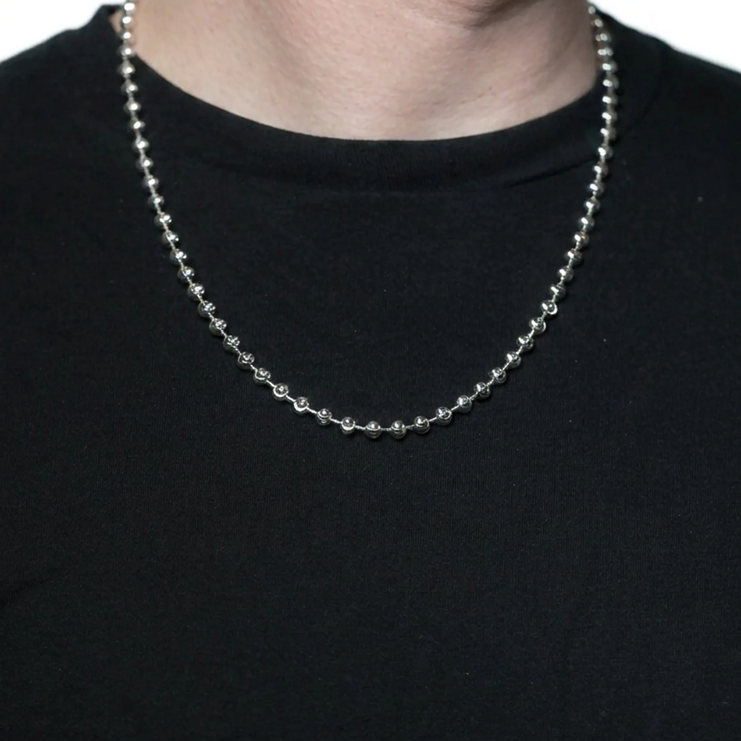 Sterling Silver Mooncut Chain in 925 sterling silver, 2.25mm width, alternate view