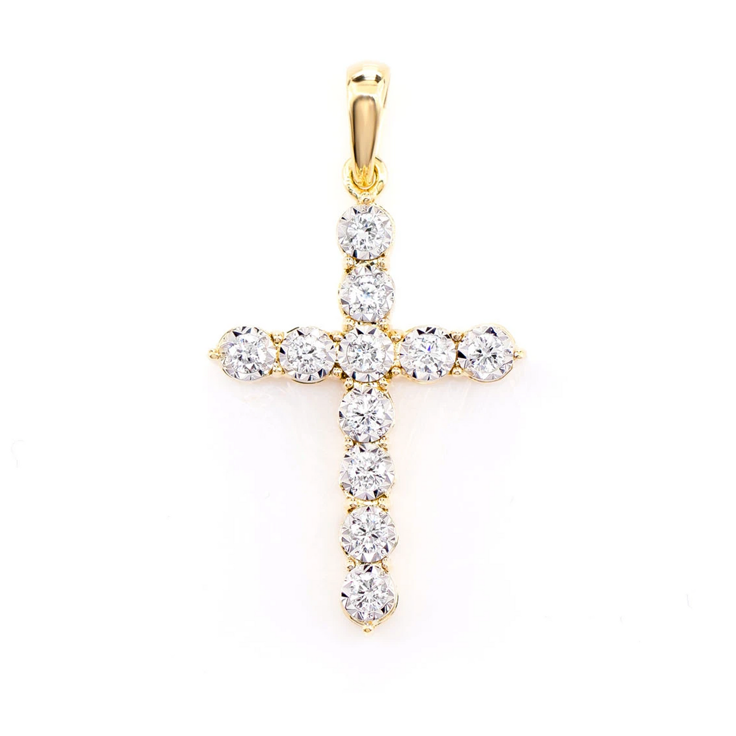 Bitty Miracle Set Diamond Cross Pendant
