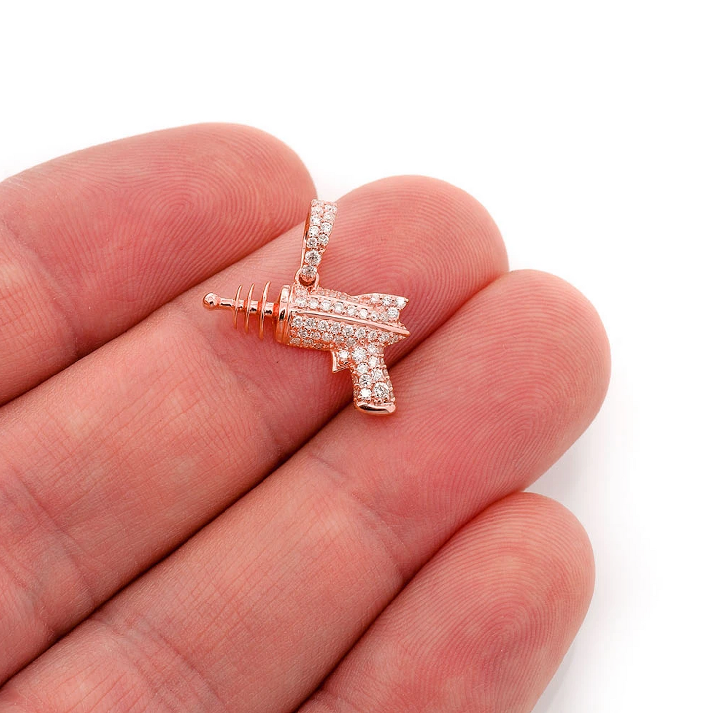 Raygun Diamond Pendant in 14K rose gold, alternate view