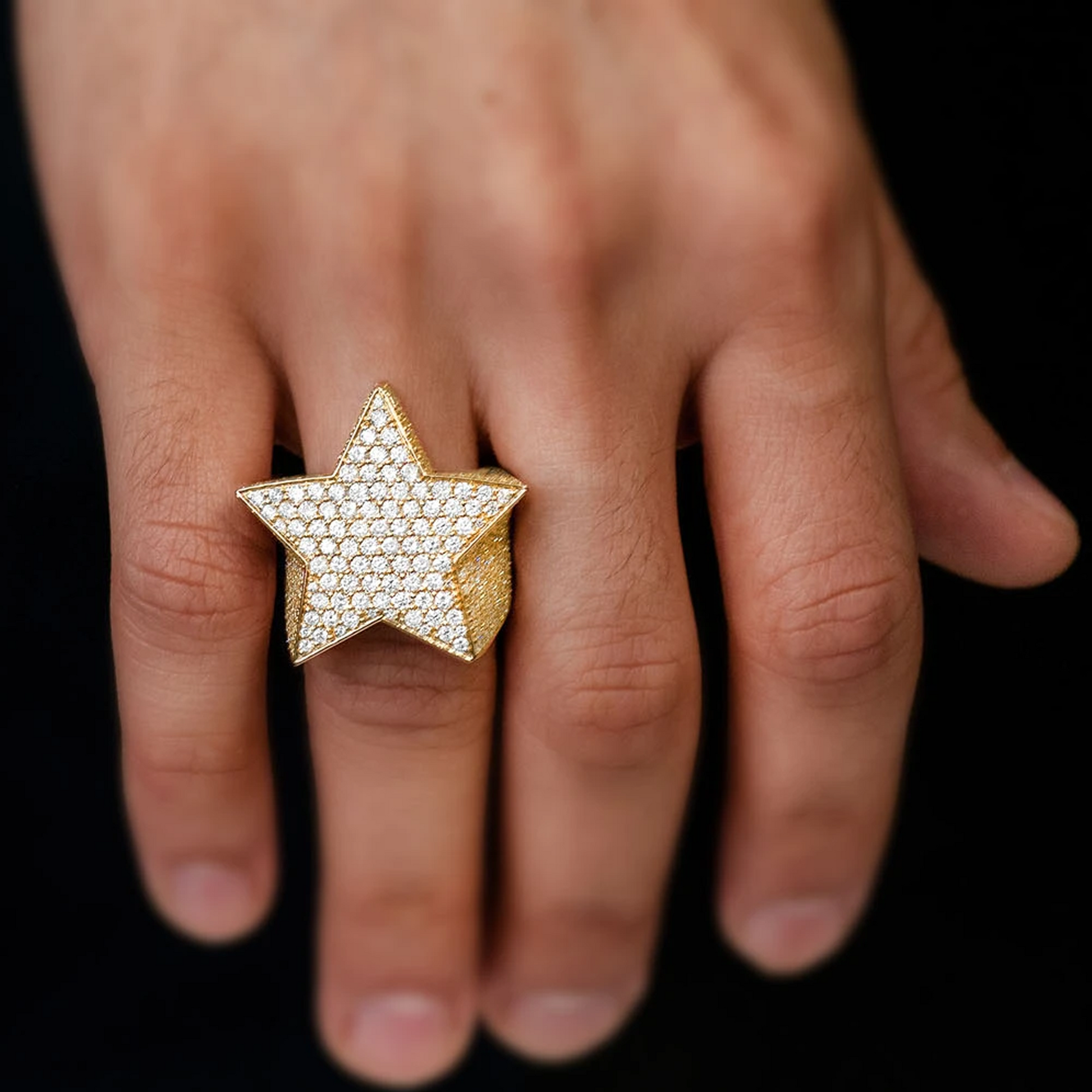 Super Star Diamond Ring in 14K yellow gold, alternate view