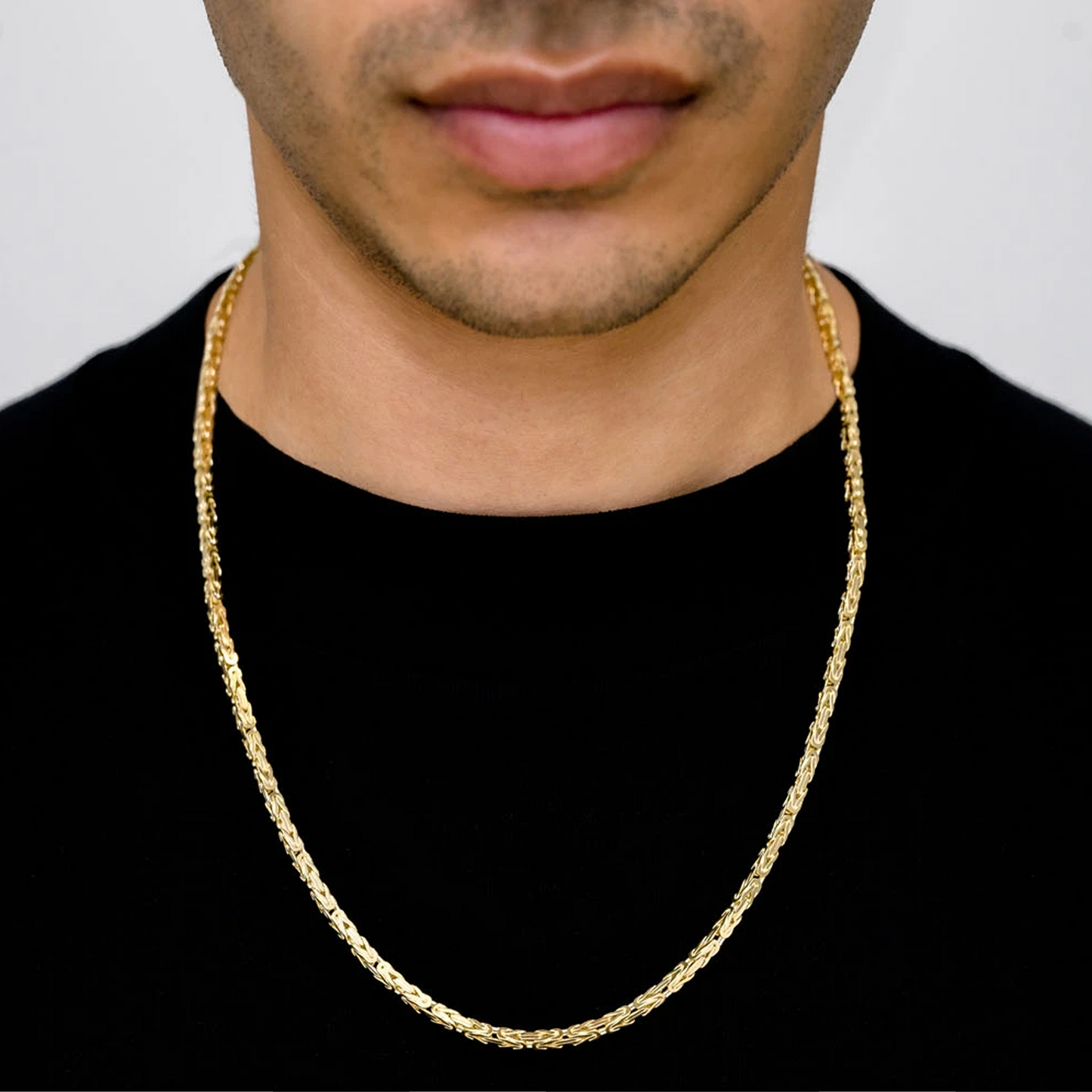 Byzantine Gold Chain in 14K yellow gold, detail view
