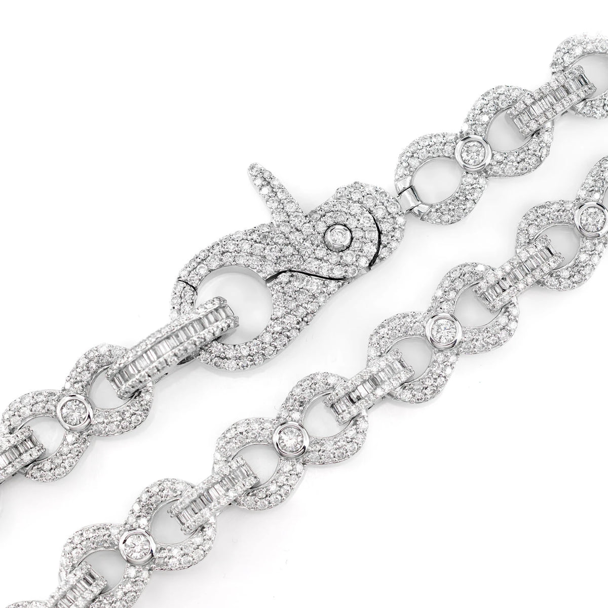 Bezel Infinity Diamond Link Necklace