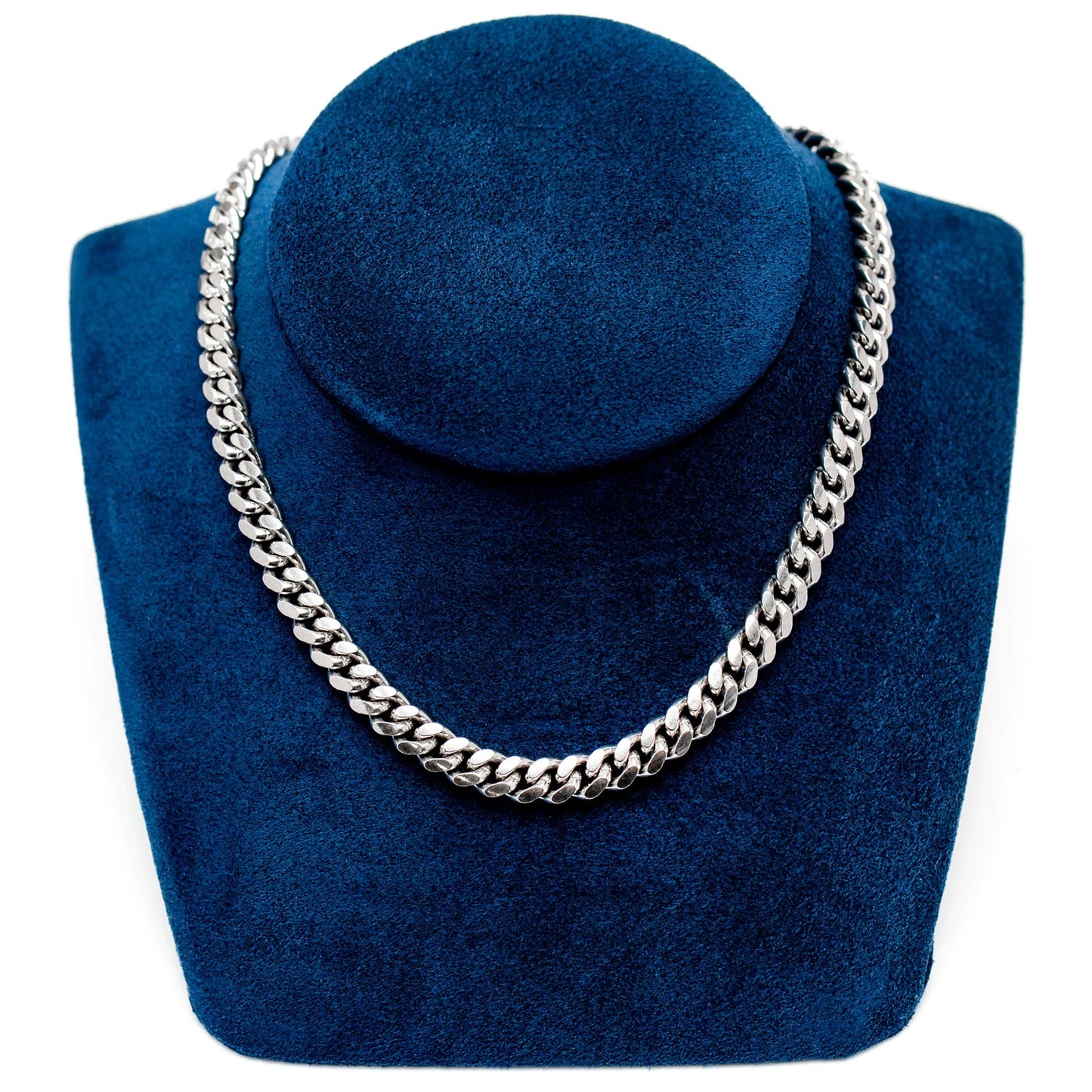 Sterling Silver Cuban Chain in 925 sterling silver, 7mm width, alternate view 5