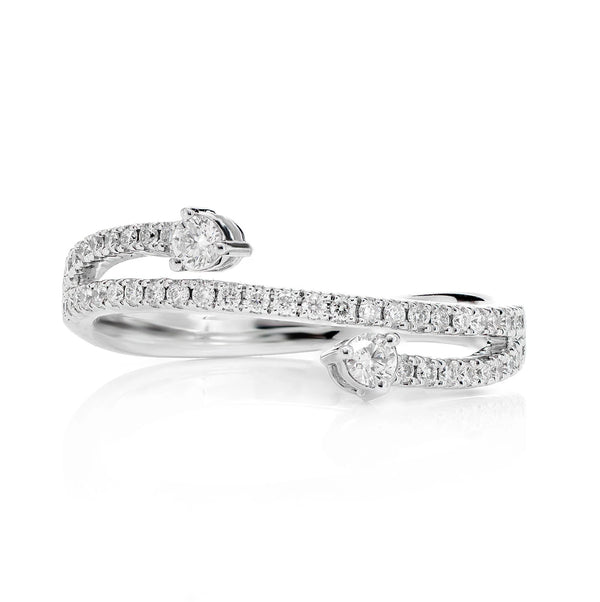 Three row Split Band Diamond Ring