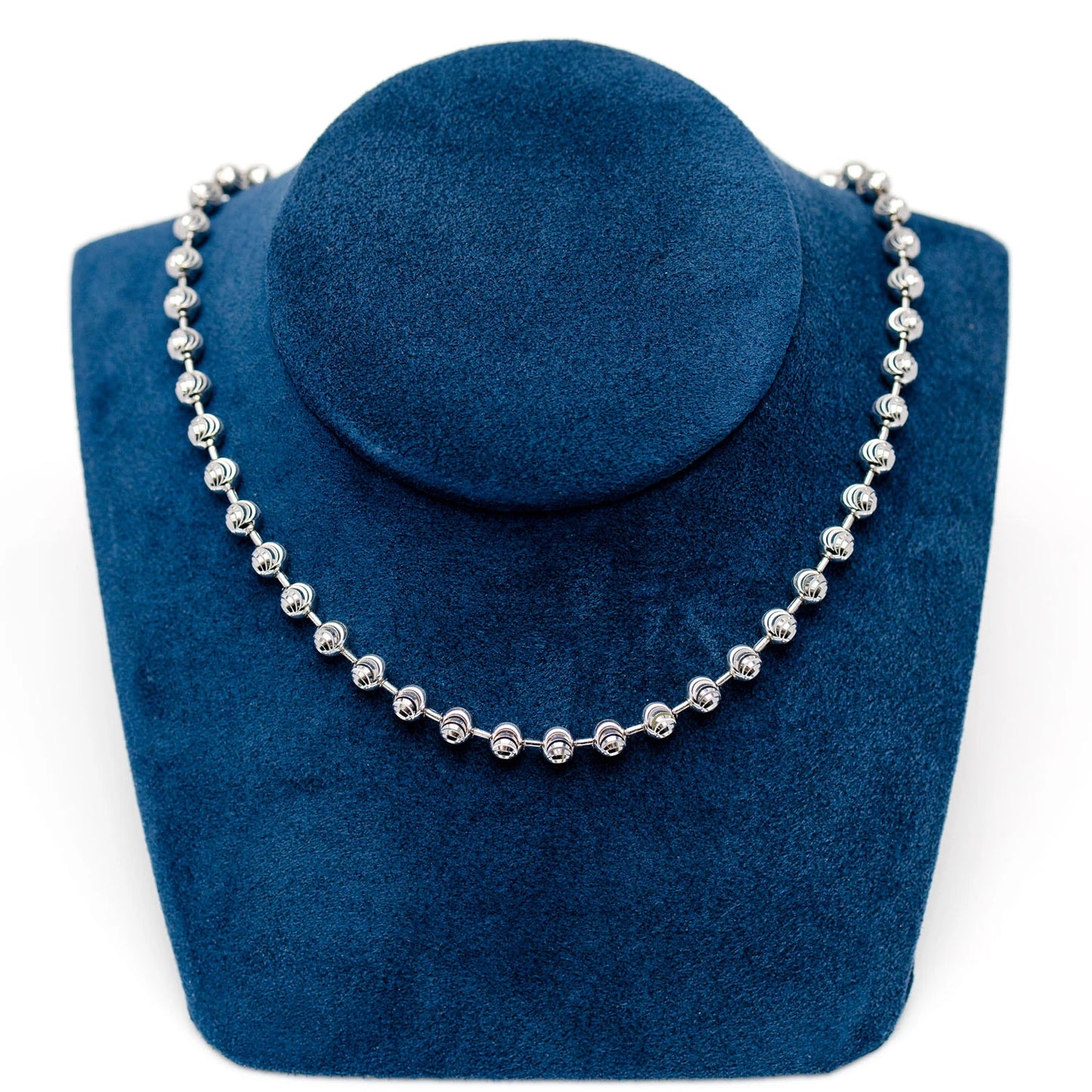 Sterling Silver Mooncut Chain in 925 sterling silver, 2.25mm width, detail view
