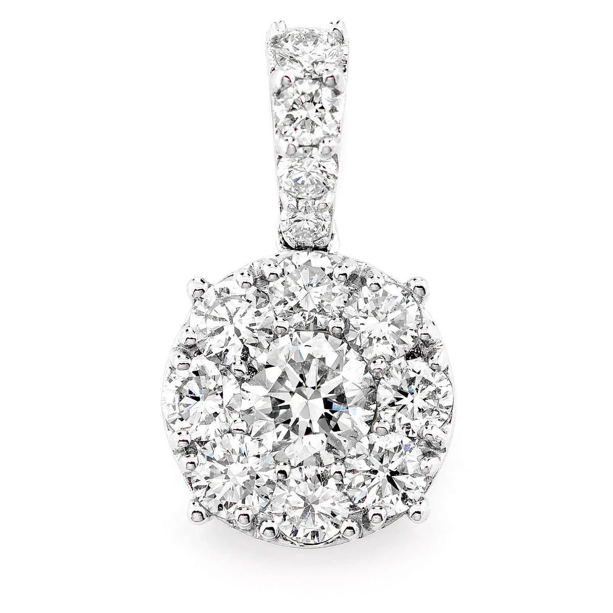 Solitaire Mosaic Diamond Pendant
